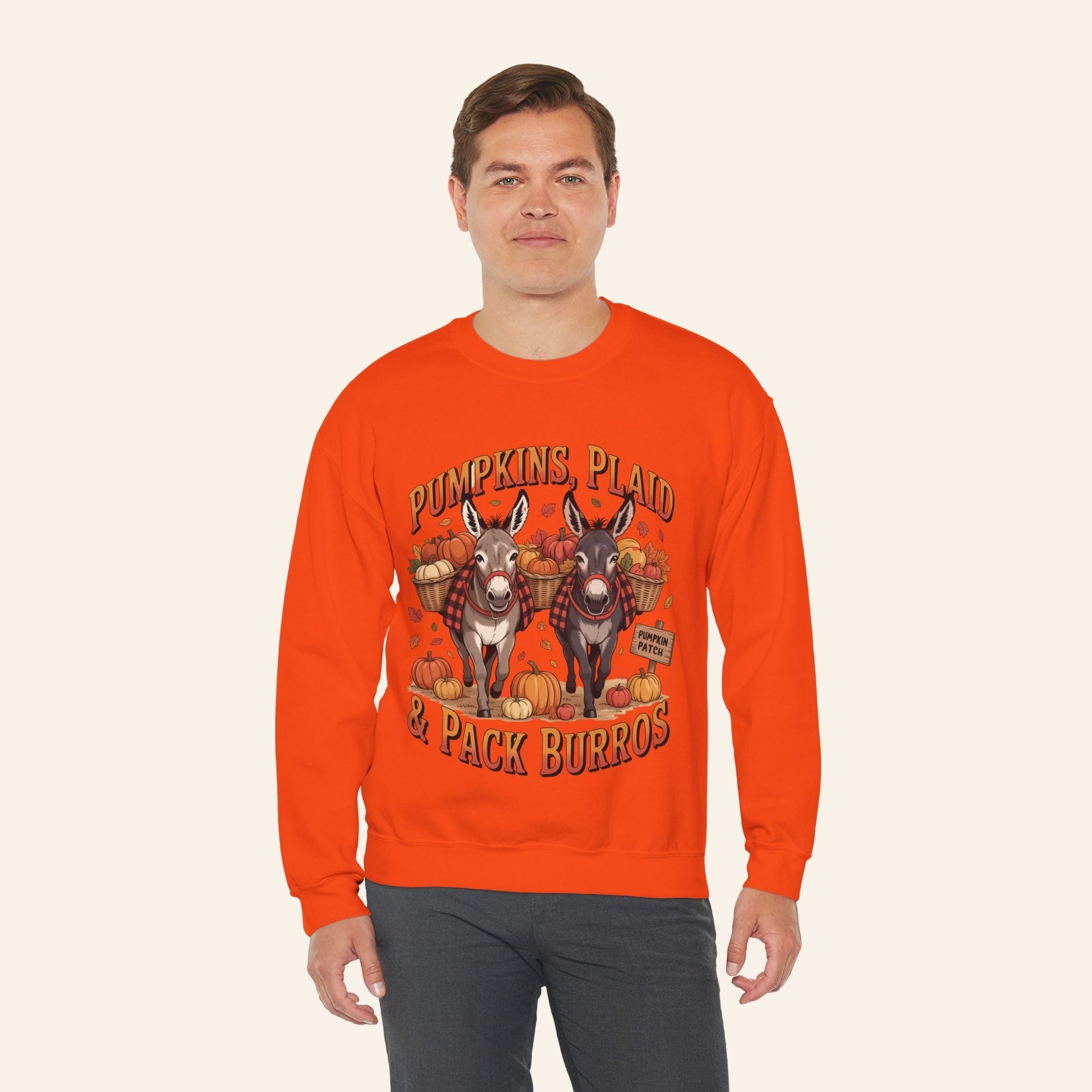 Sweatshirt Pumpkins, Plaid & Pack Burros Cozy Fall Sweatshirt