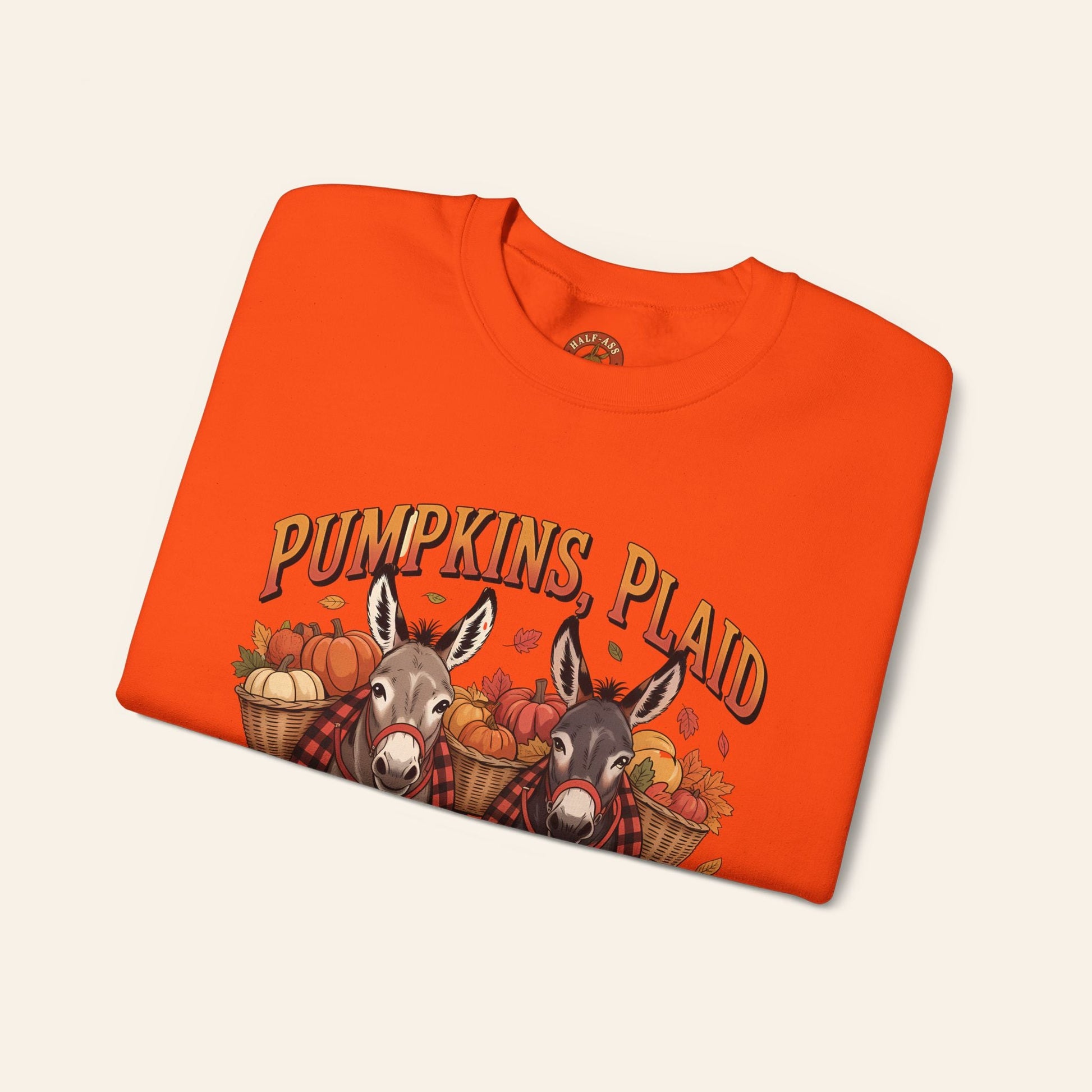 Sweatshirt Pumpkins, Plaid & Pack Burros Cozy Fall Sweatshirt