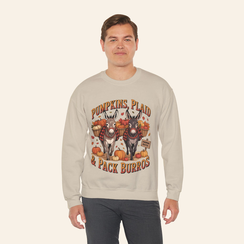 Sweatshirt Pumpkins, Plaid & Pack Burros Cozy Fall Sweatshirt