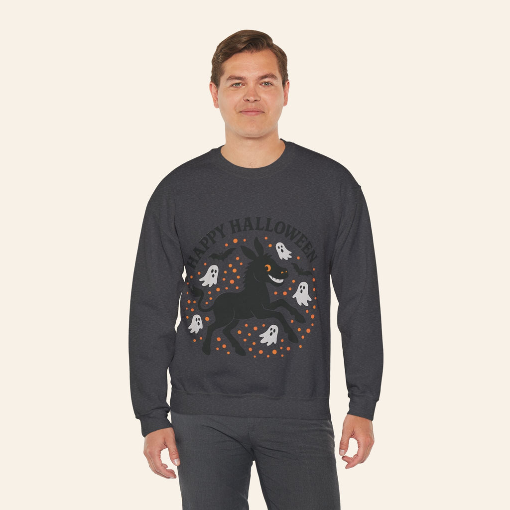 Sweatshirt Happy Halloween Donkey Sweatshirt – Spooky, Cozy, Fun