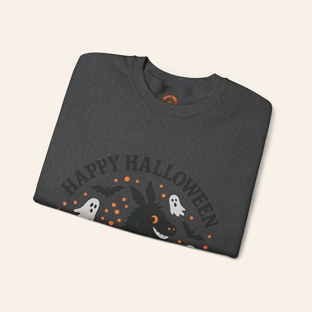 Sweatshirt Happy Halloween Donkey Sweatshirt – Spooky, Cozy, Fun
