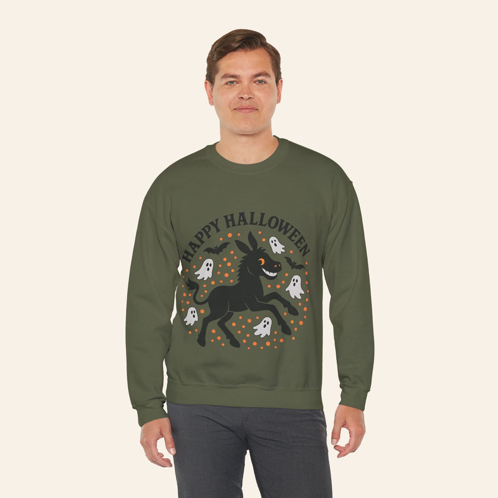 Sweatshirt Happy Halloween Donkey Sweatshirt – Spooky, Cozy, Fun