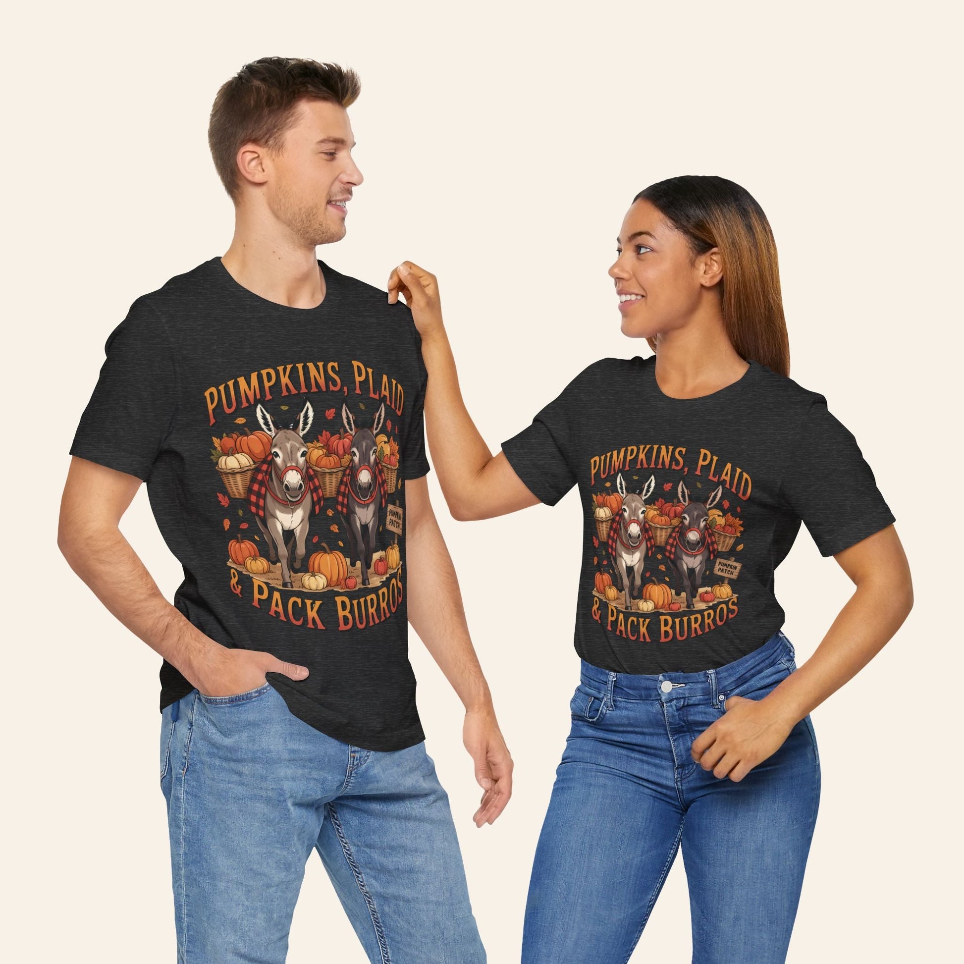 T-Shirt Pumpkins, Plaid & Pack Burros Unisex T-Shirt