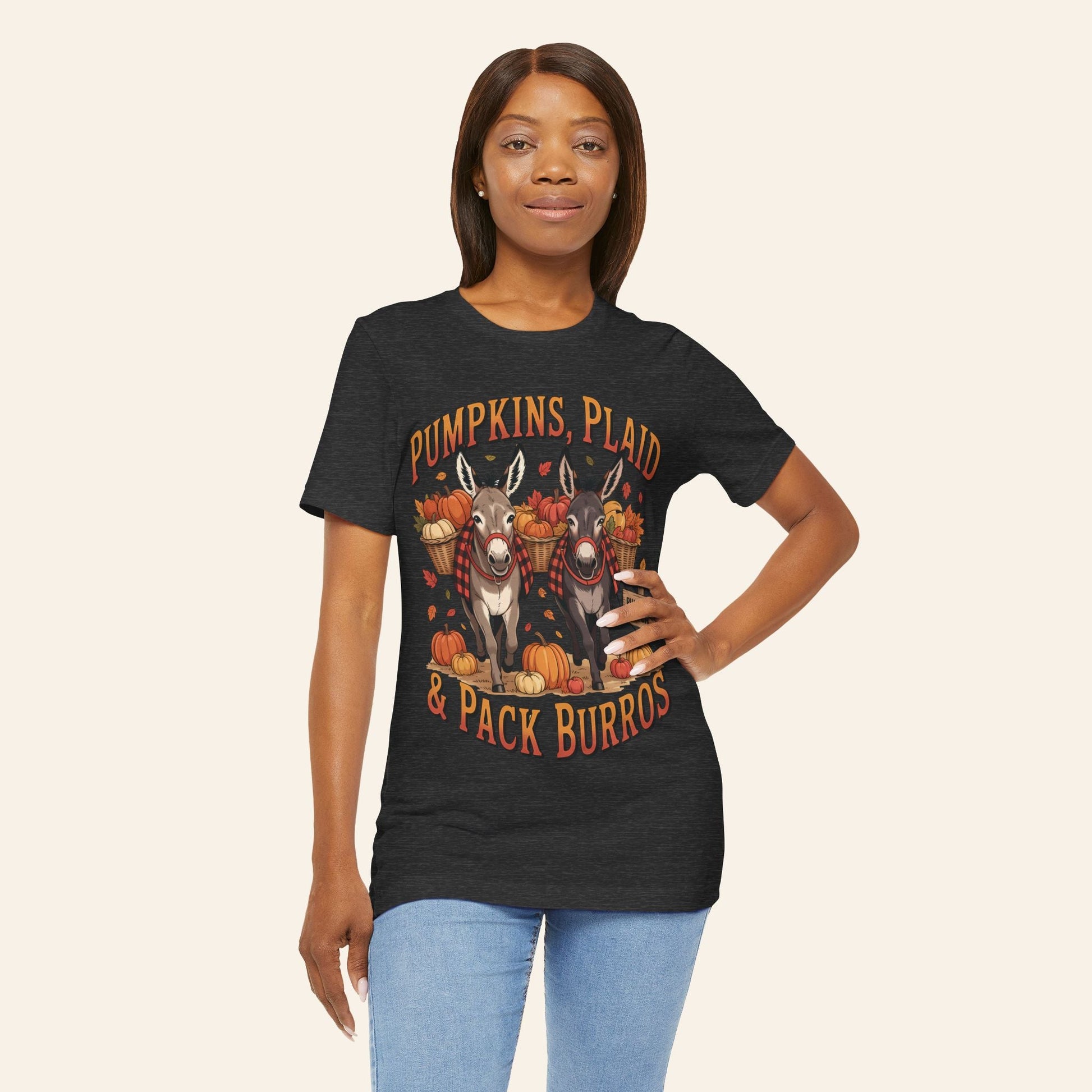 T-Shirt Pumpkins, Plaid & Pack Burros Unisex T-Shirt