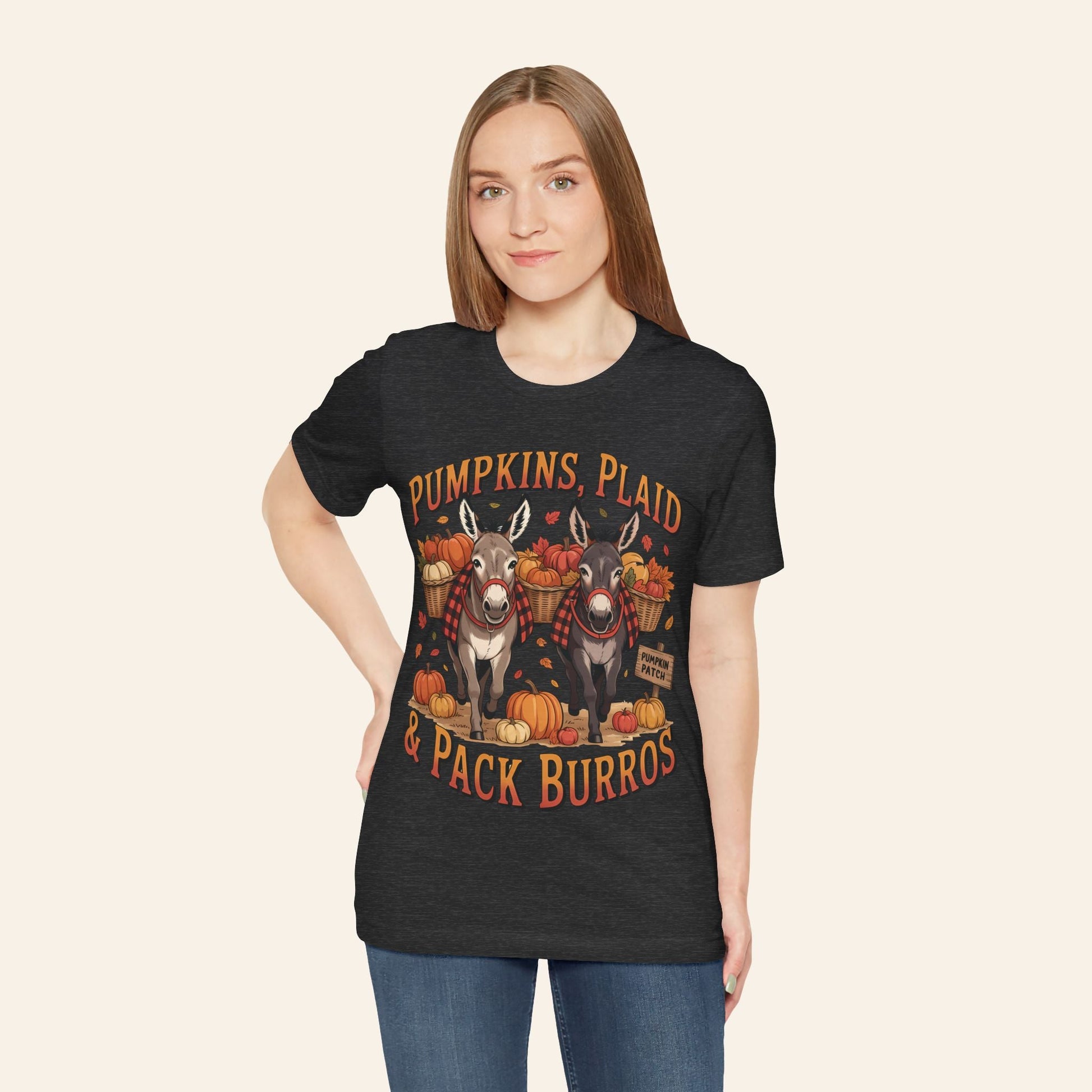 T-Shirt Pumpkins, Plaid & Pack Burros Unisex T-Shirt