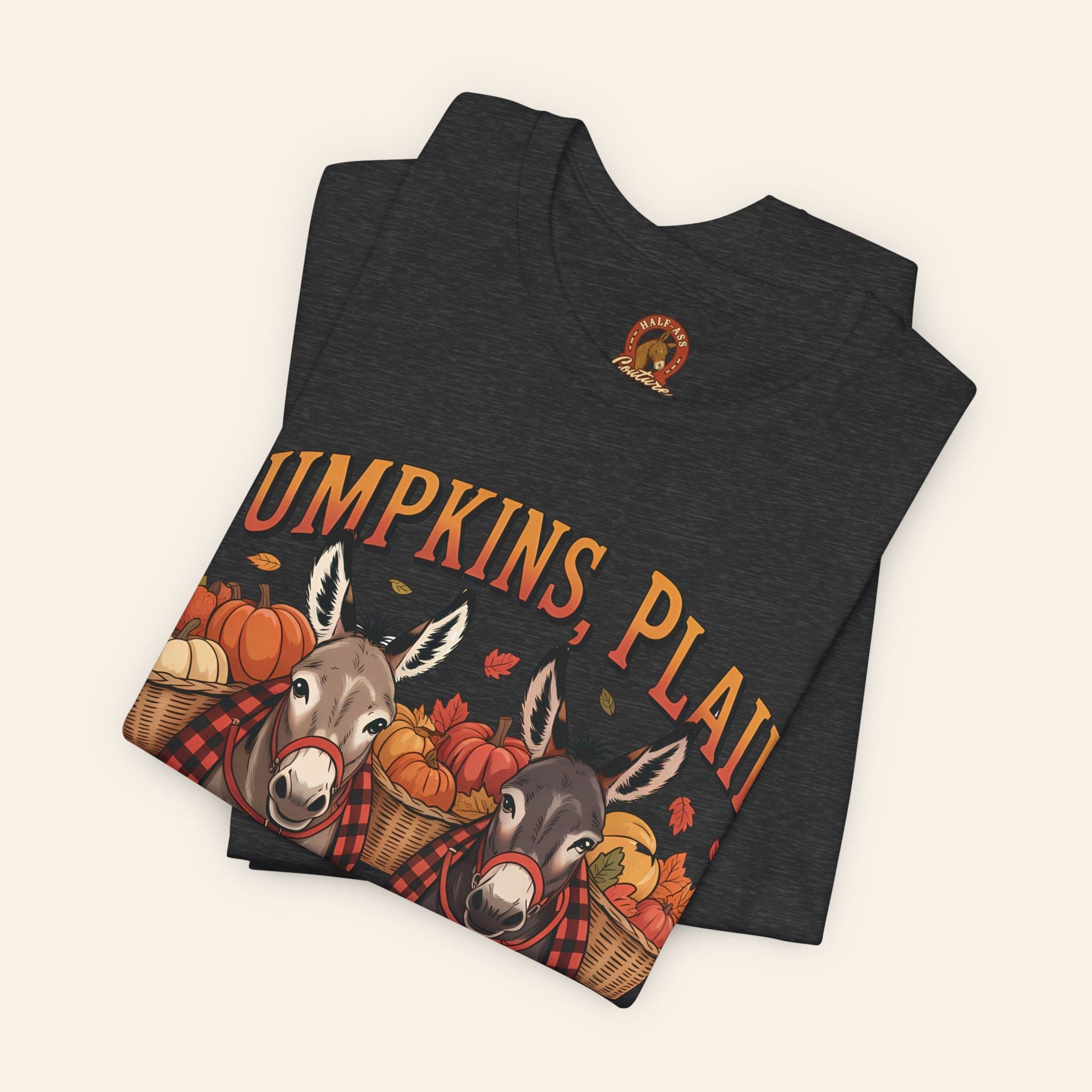 T-Shirt Pumpkins, Plaid & Pack Burros Unisex T-Shirt