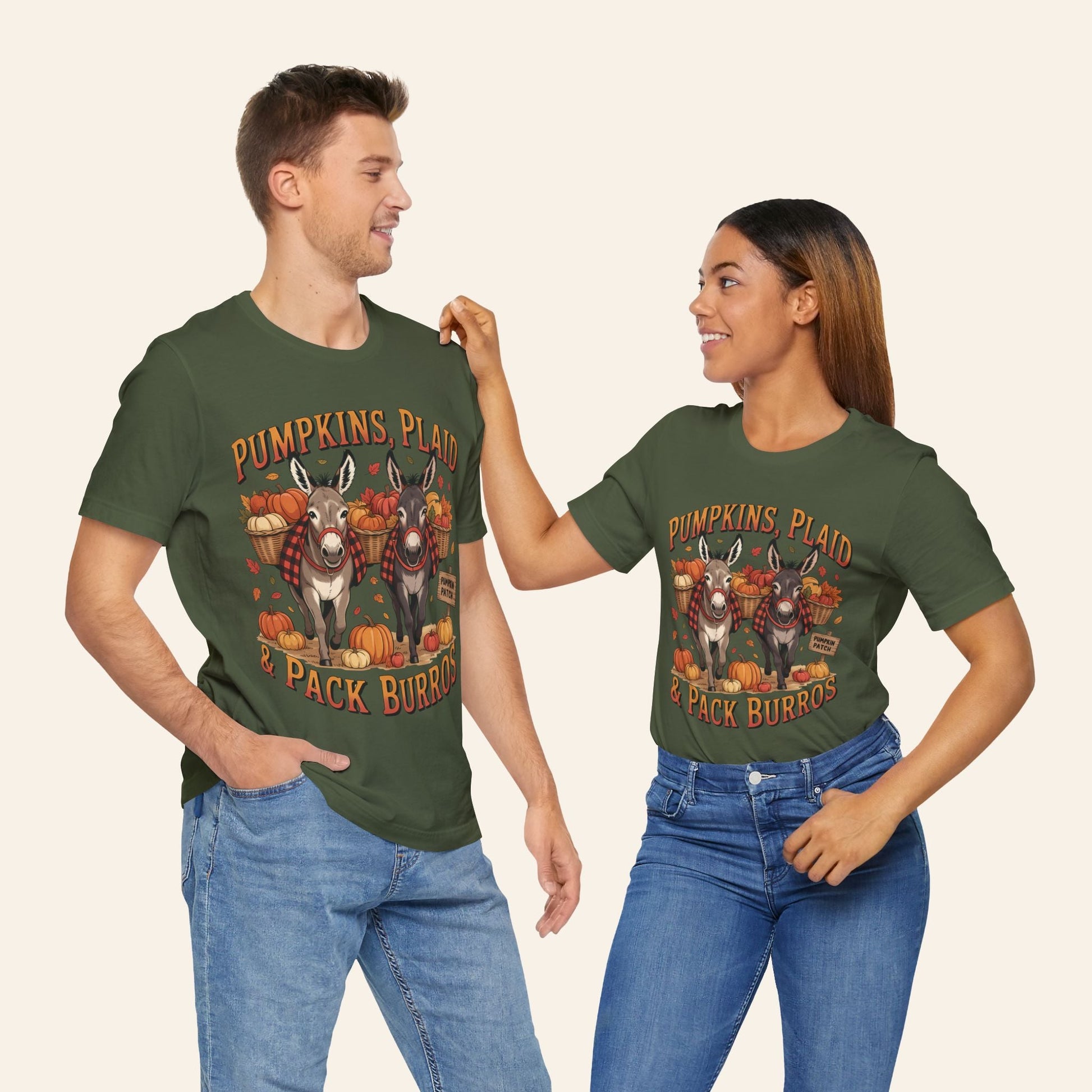 T-Shirt Pumpkins, Plaid & Pack Burros Unisex T-Shirt