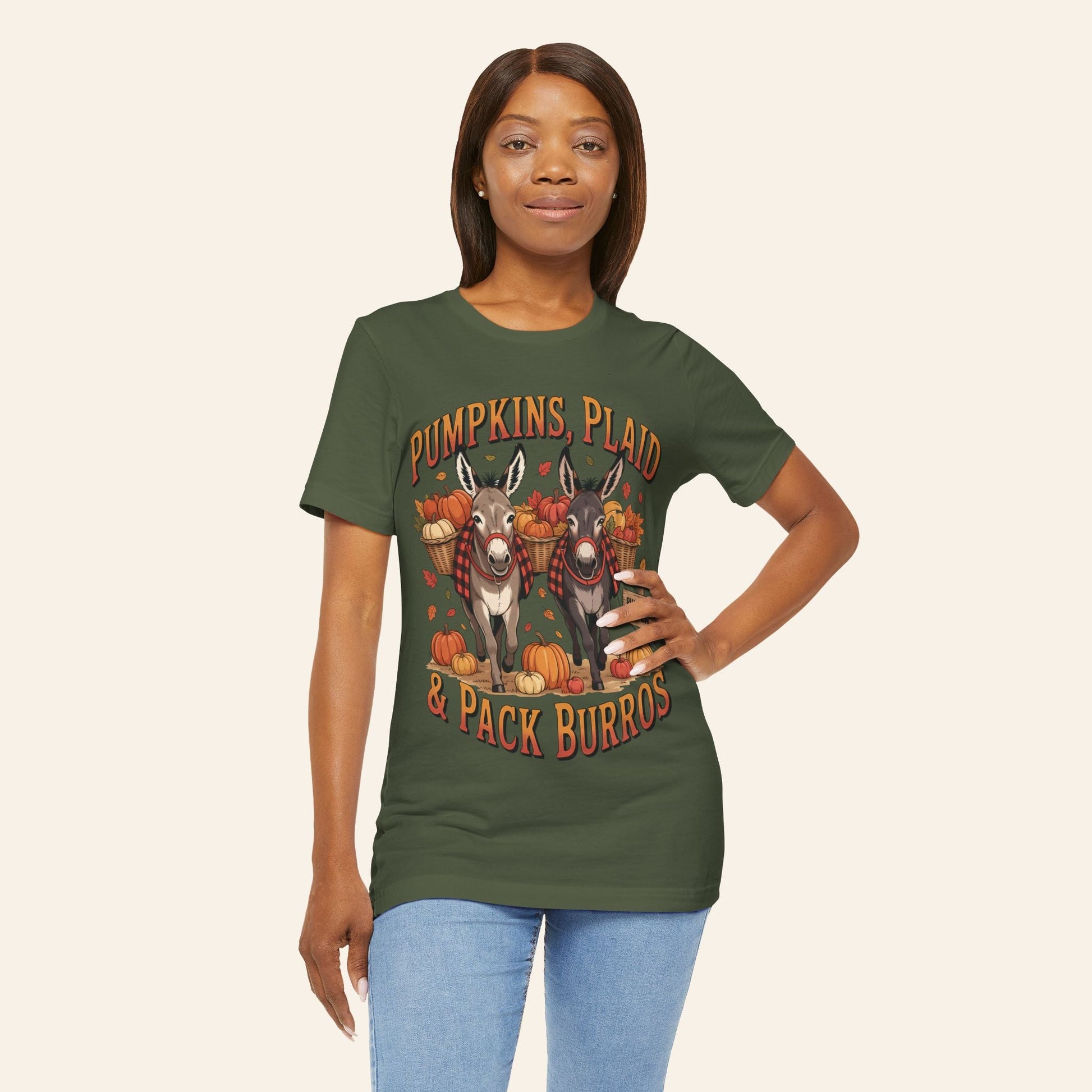 T-Shirt Pumpkins, Plaid & Pack Burros Unisex T-Shirt