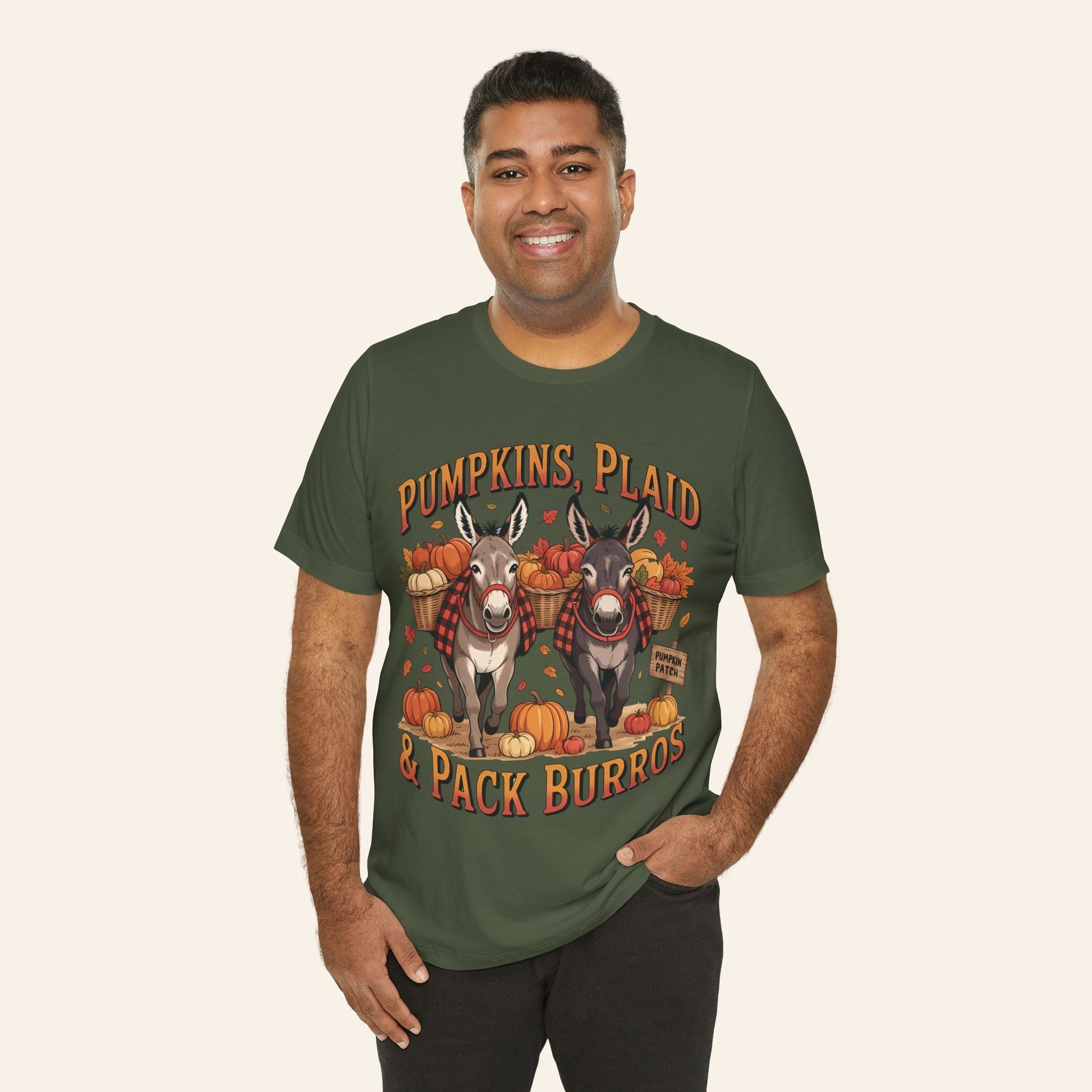T-Shirt Pumpkins, Plaid & Pack Burros Unisex T-Shirt