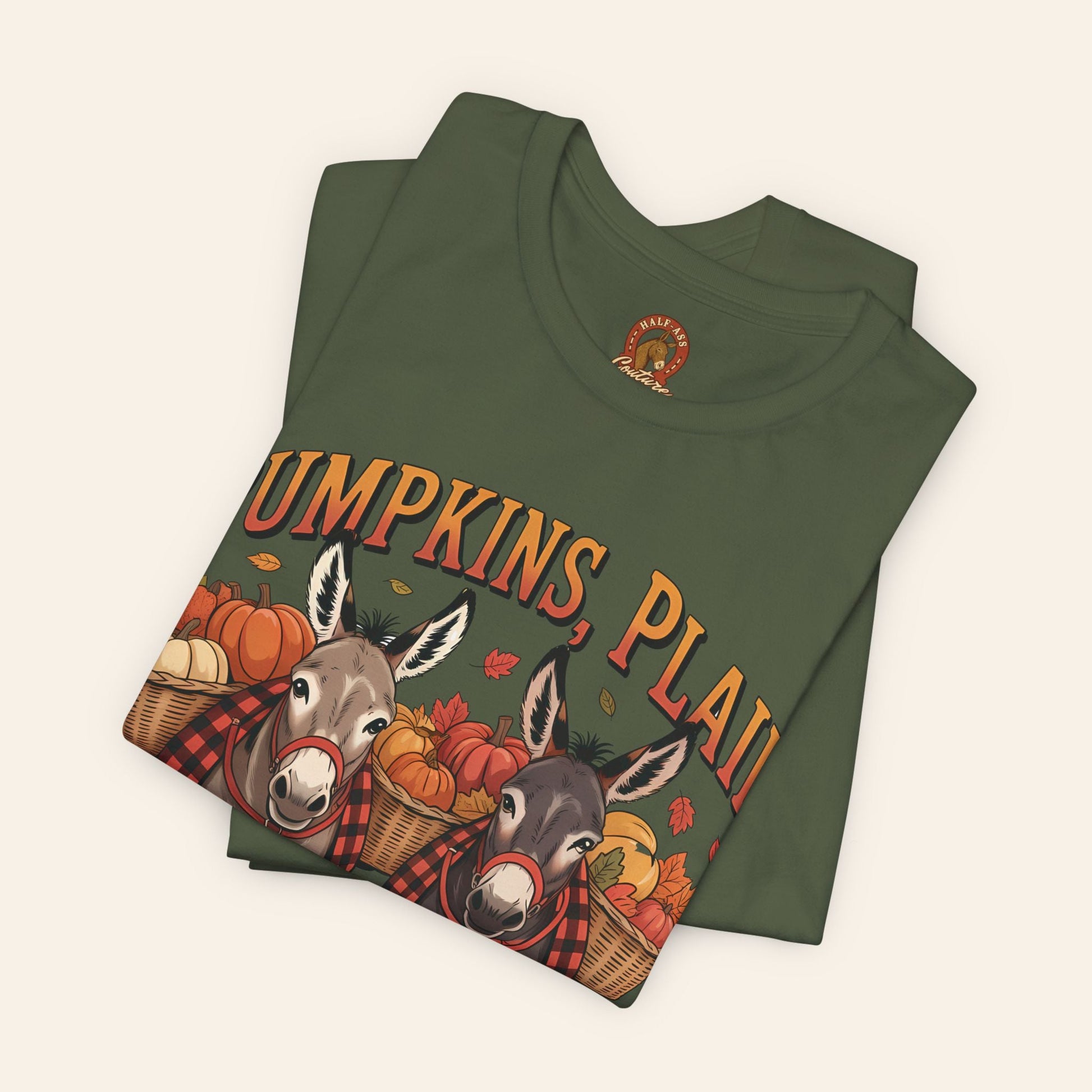 T-Shirt Pumpkins, Plaid & Pack Burros Unisex T-Shirt