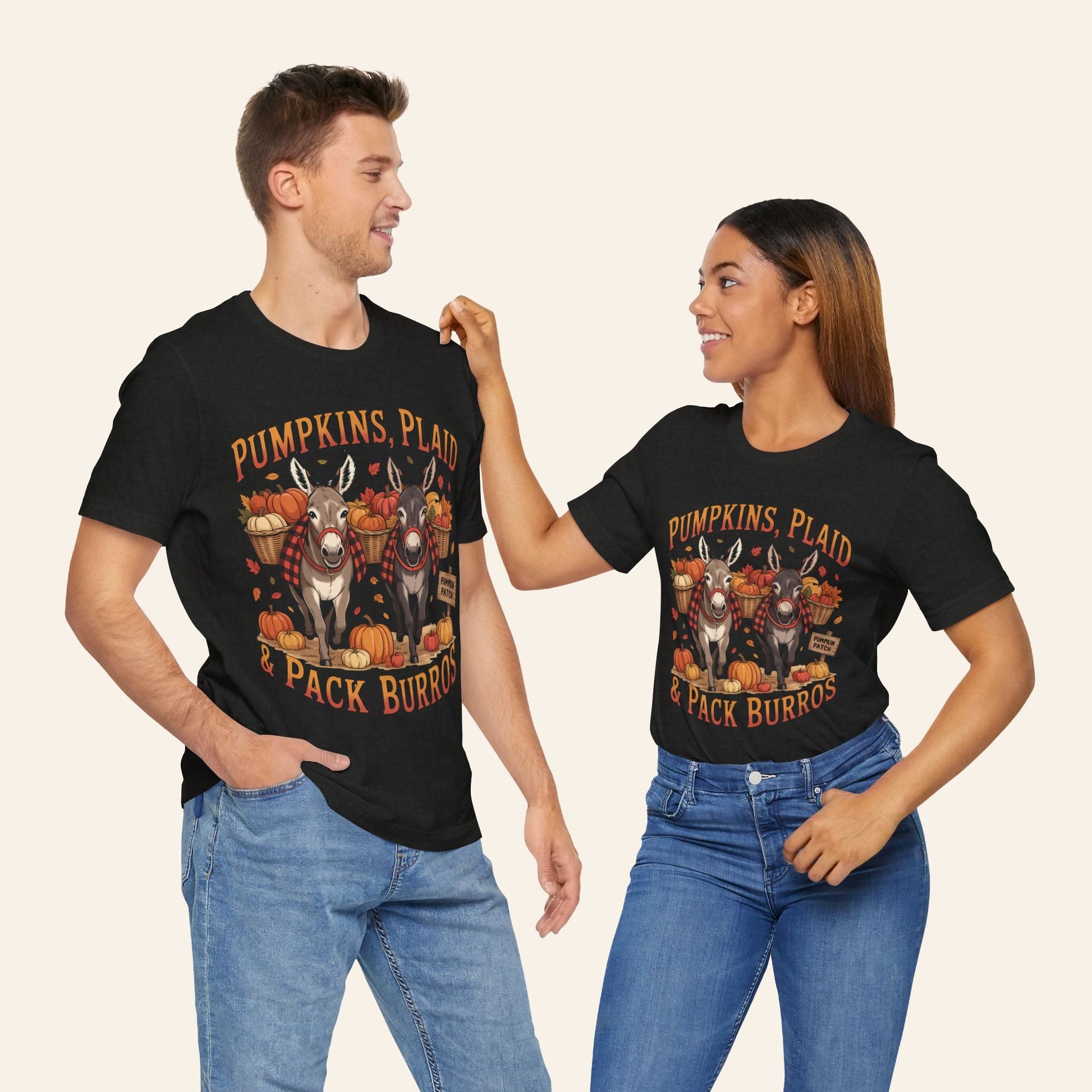 T-Shirt Pumpkins, Plaid & Pack Burros Unisex T-Shirt