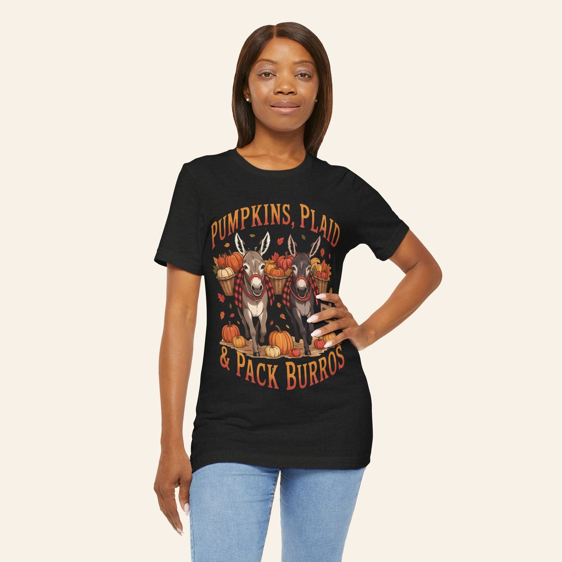 T-Shirt Pumpkins, Plaid & Pack Burros Unisex T-Shirt