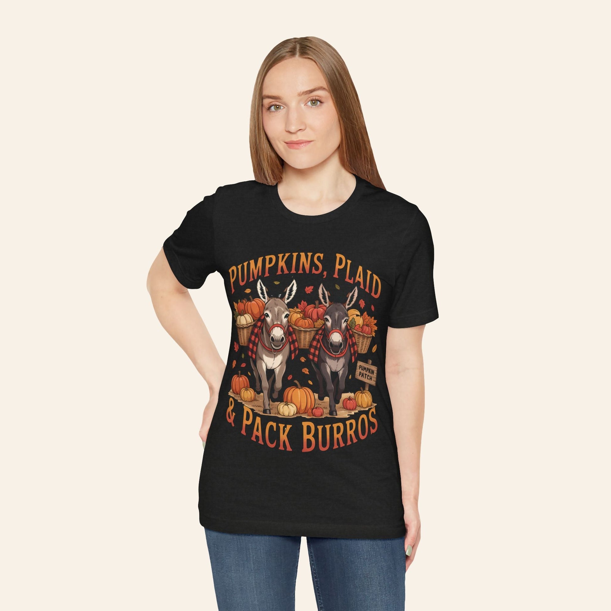 T-Shirt Pumpkins, Plaid & Pack Burros Unisex T-Shirt