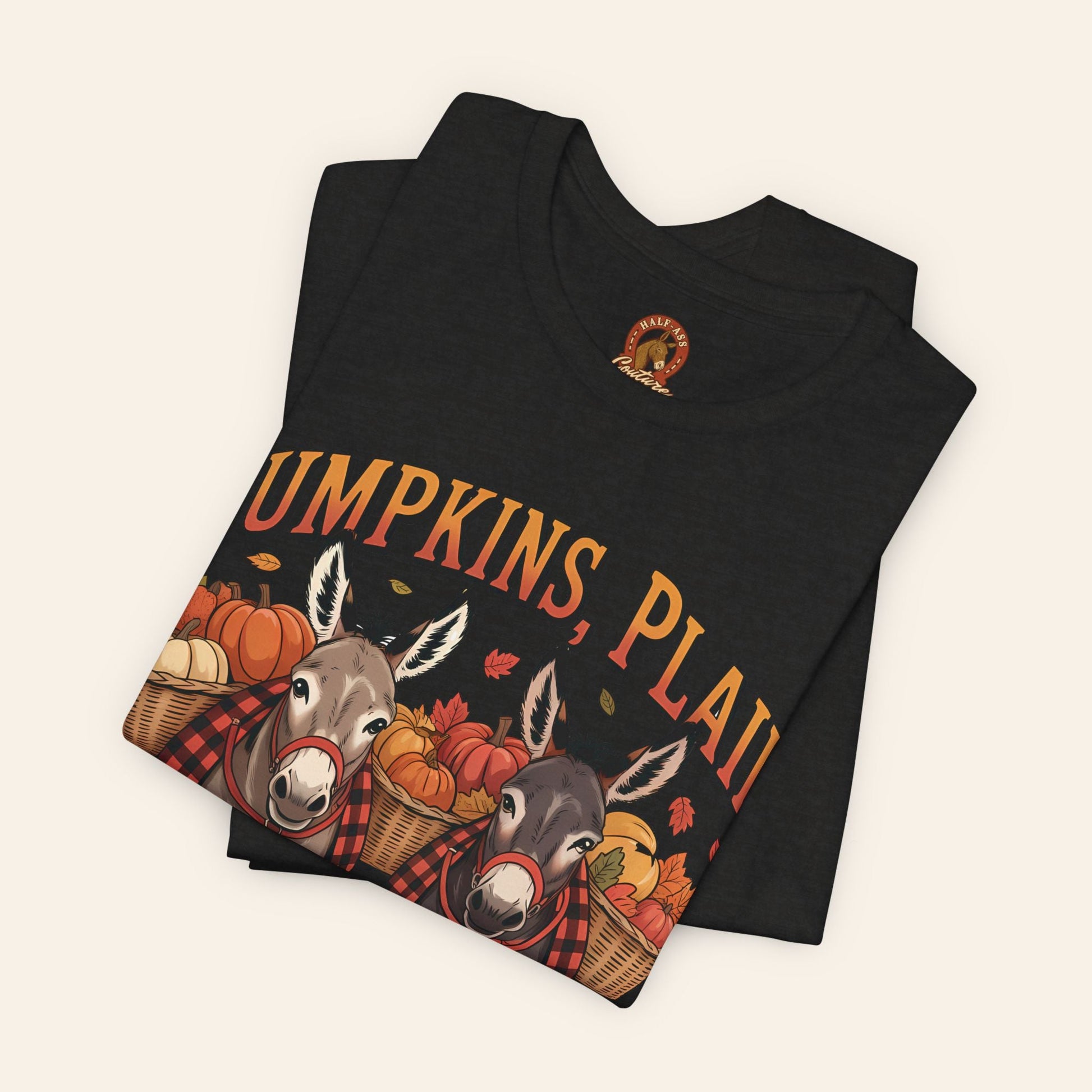 T-Shirt Pumpkins, Plaid & Pack Burros Unisex T-Shirt