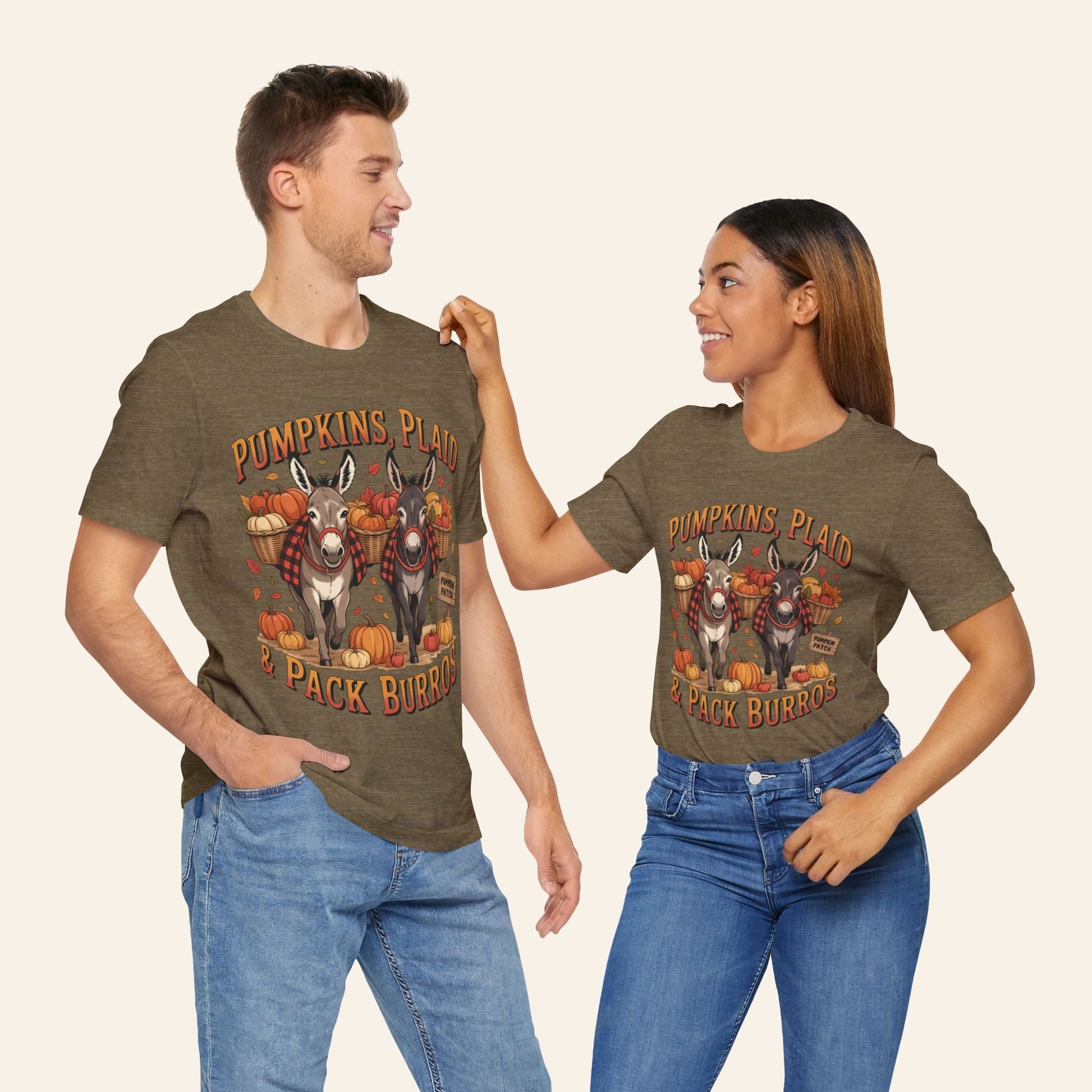 T-Shirt Pumpkins, Plaid & Pack Burros Unisex T-Shirt