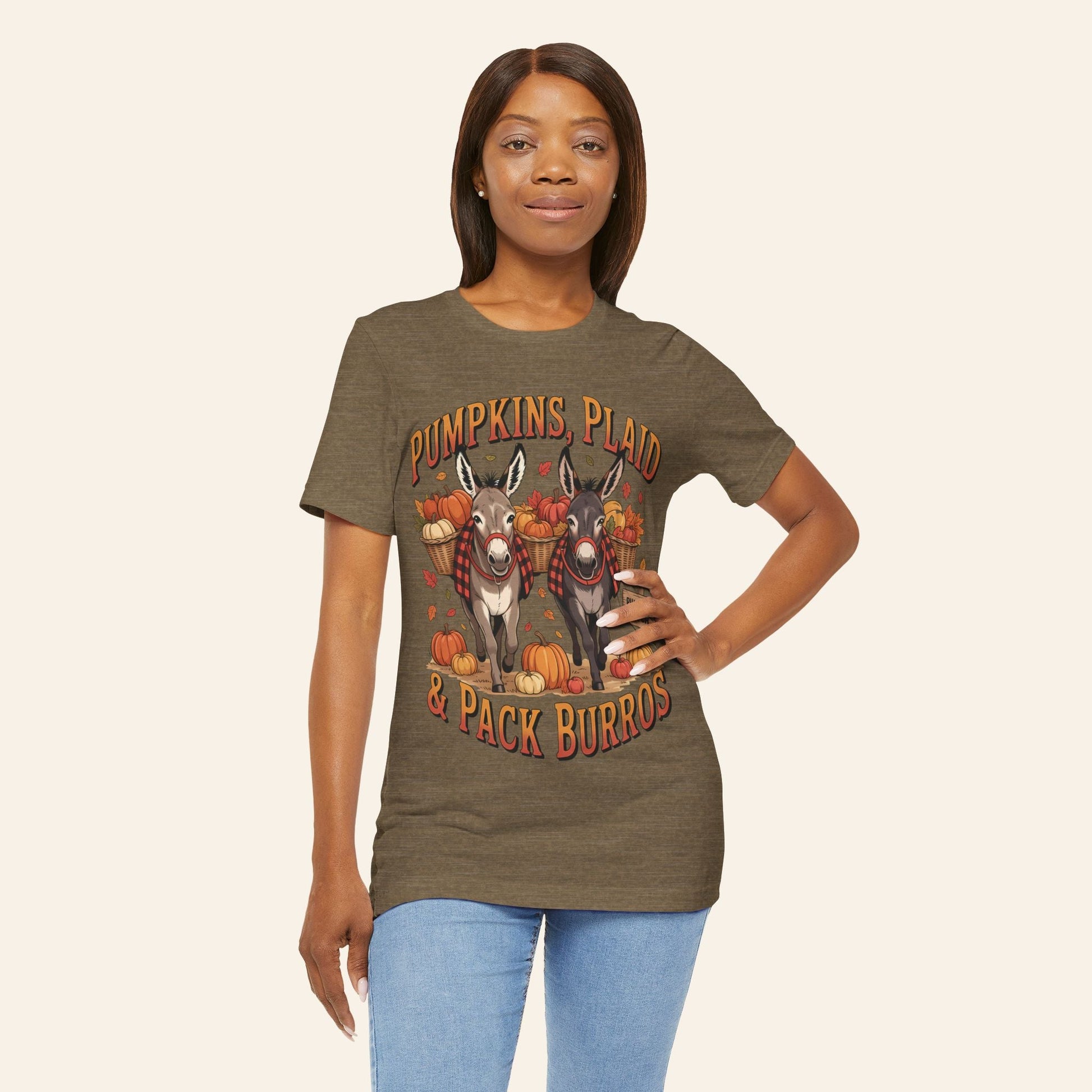 T-Shirt Pumpkins, Plaid & Pack Burros Unisex T-Shirt