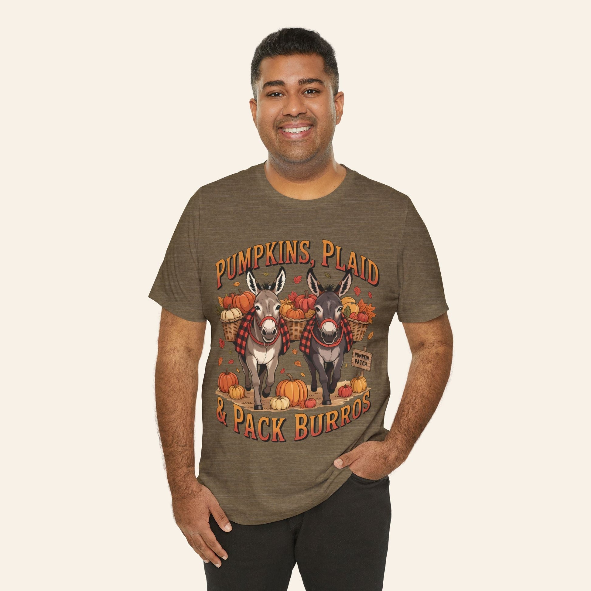 T-Shirt Pumpkins, Plaid & Pack Burros Unisex T-Shirt