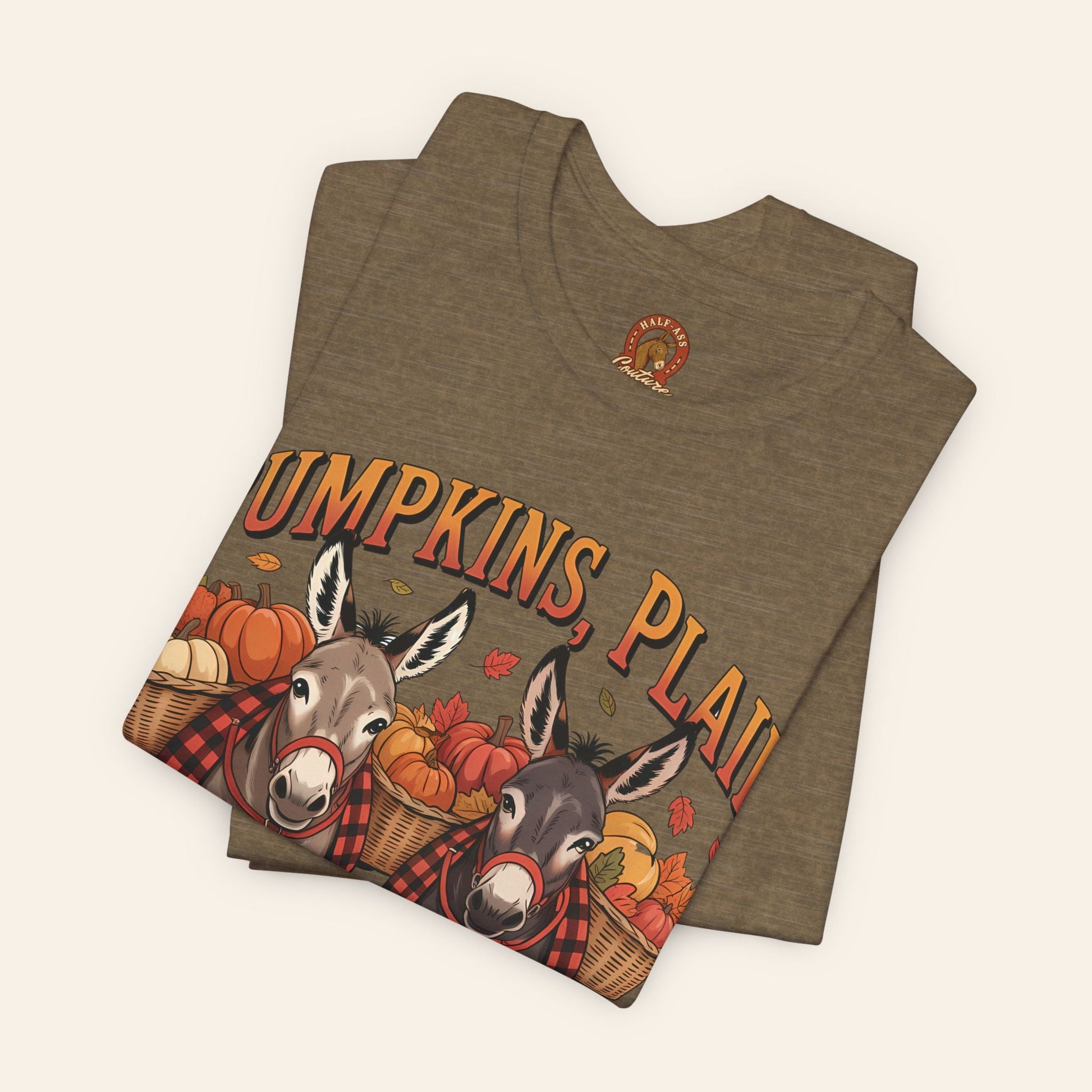 T-Shirt Pumpkins, Plaid & Pack Burros Unisex T-Shirt