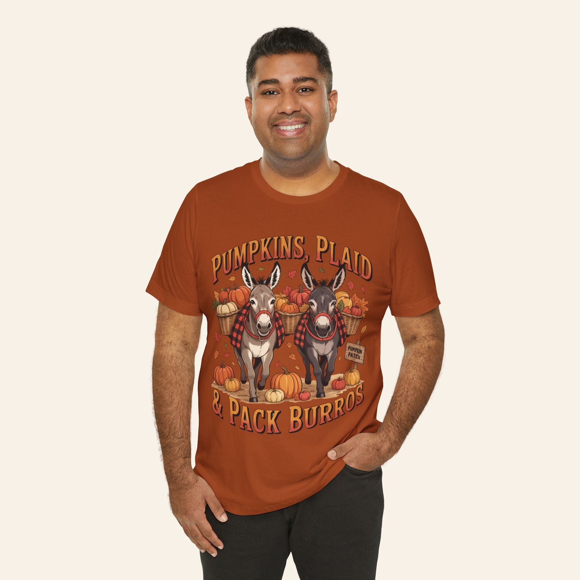 T-Shirt Pumpkins, Plaid & Pack Burros Unisex T-Shirt