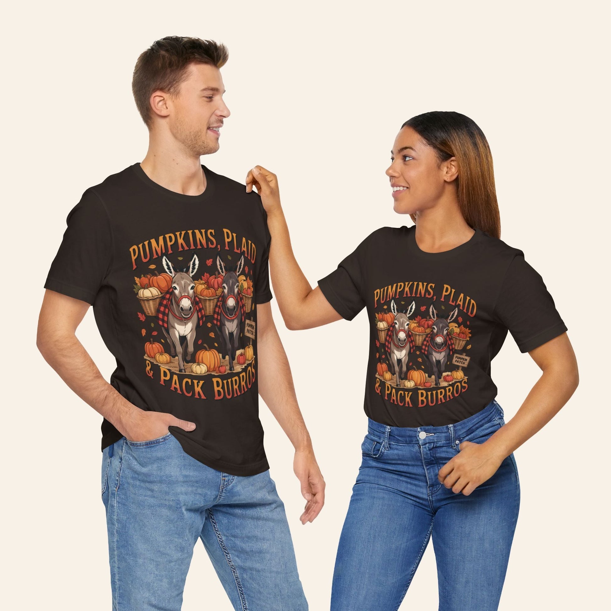 T-Shirt Pumpkins, Plaid & Pack Burros Unisex T-Shirt