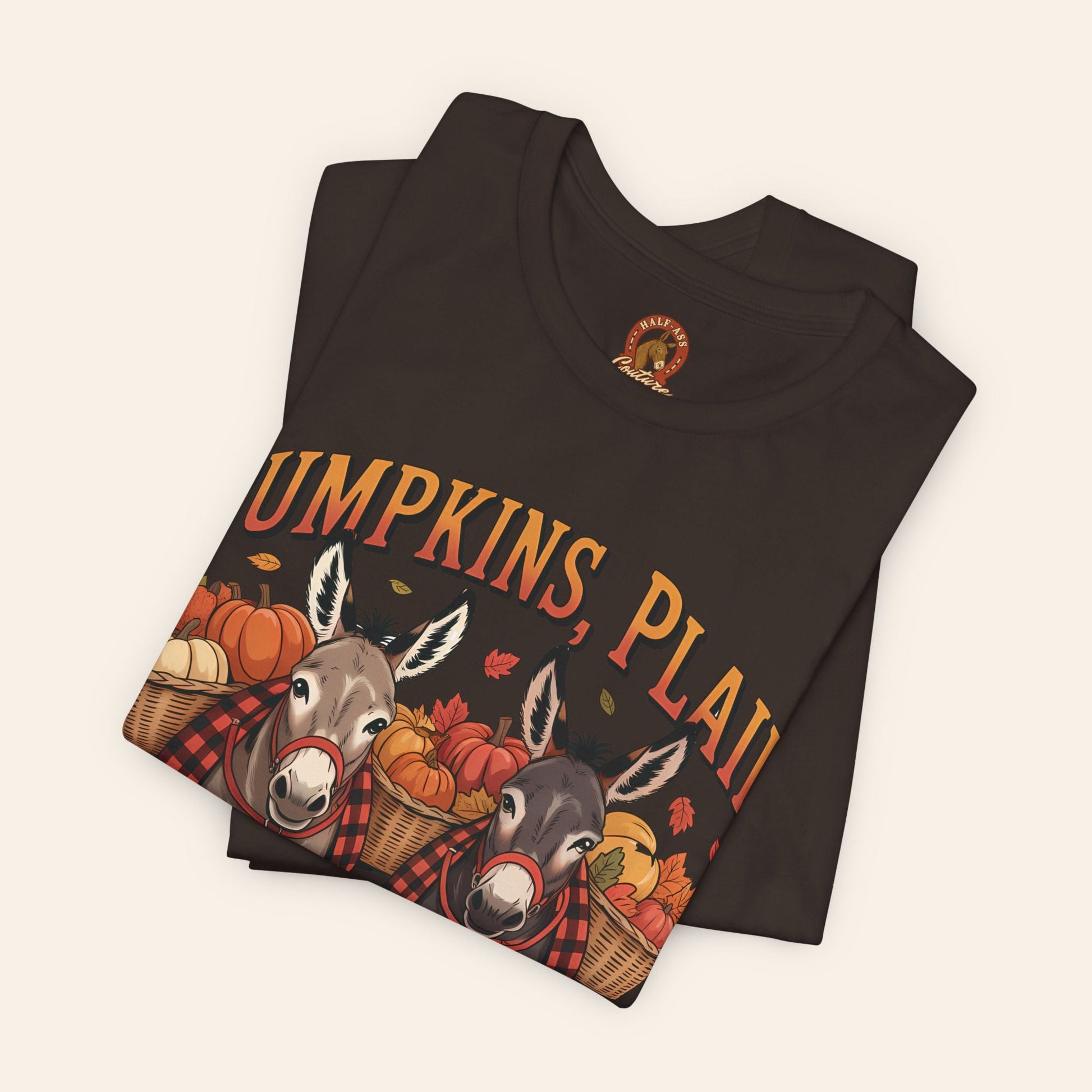 T-Shirt Pumpkins, Plaid & Pack Burros Unisex T-Shirt