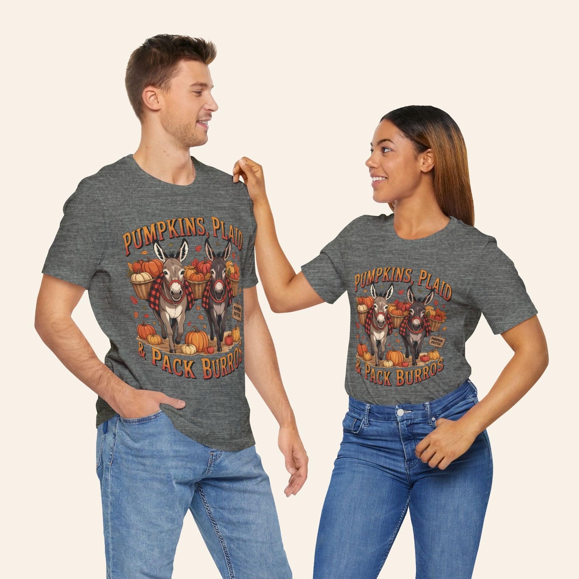 T-Shirt Pumpkins, Plaid & Pack Burros Unisex T-Shirt