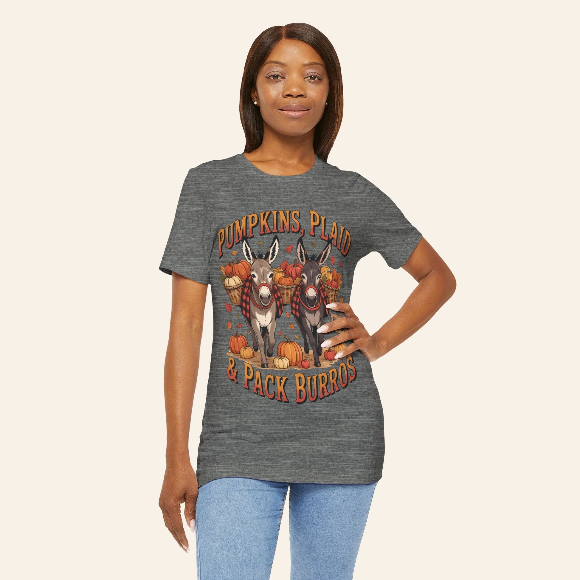 T-Shirt Pumpkins, Plaid & Pack Burros Unisex T-Shirt