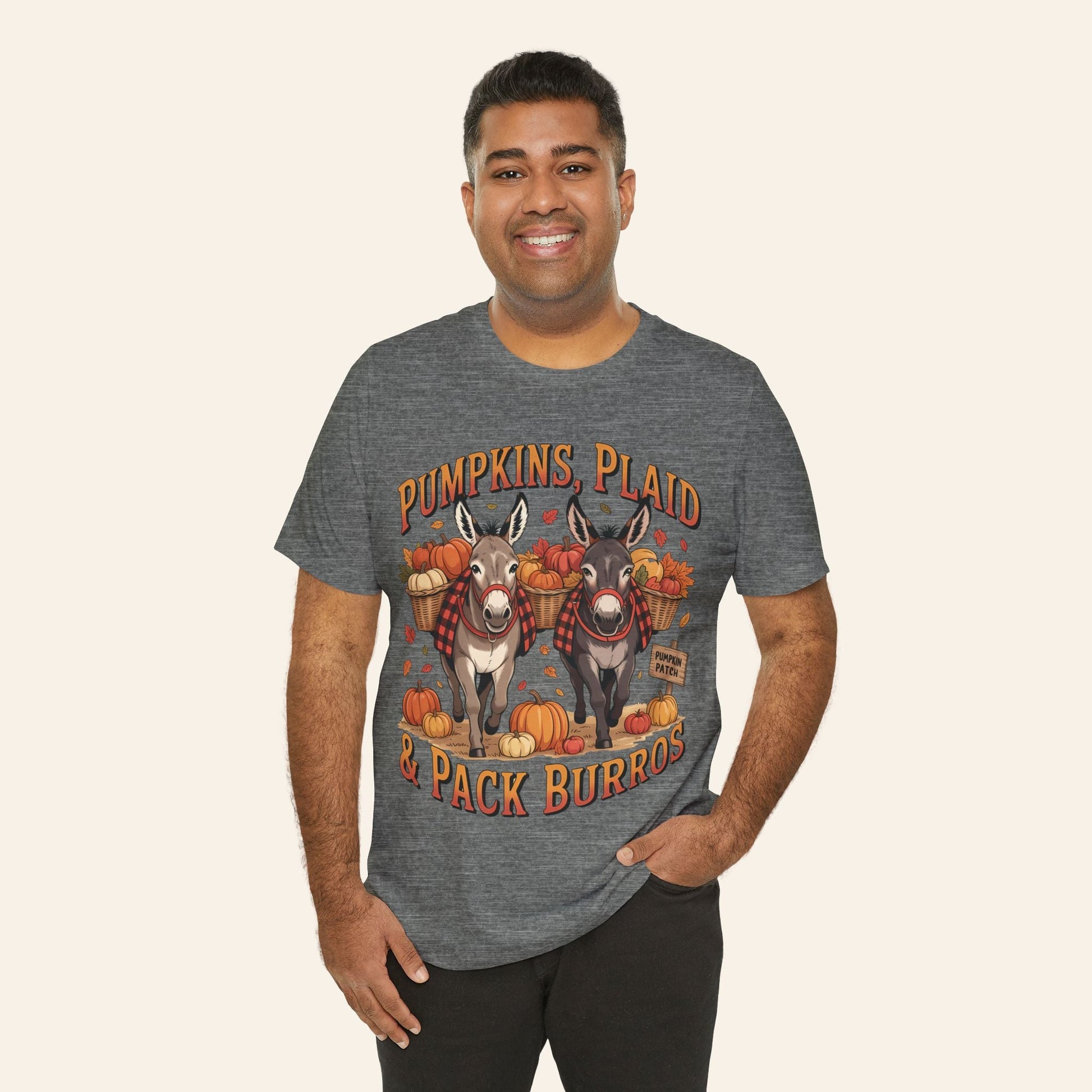 T-Shirt Pumpkins, Plaid & Pack Burros Unisex T-Shirt