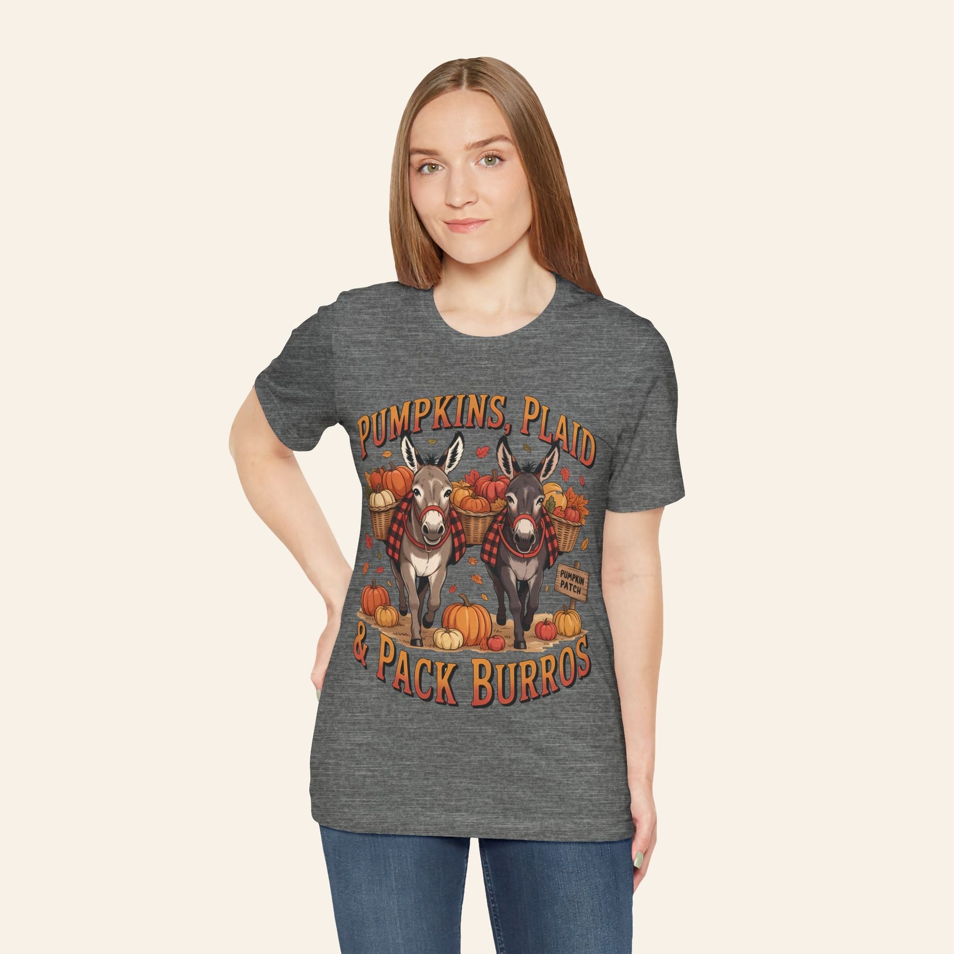 T-Shirt Pumpkins, Plaid & Pack Burros Unisex T-Shirt