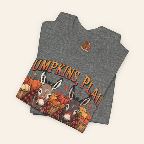 T-Shirt Pumpkins, Plaid & Pack Burros Unisex T-Shirt