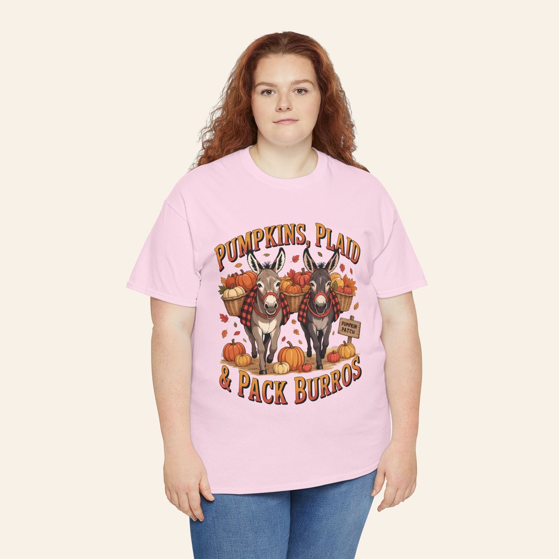 T-Shirt Pumpkins, Plaid, & Pack Burros T-Shirt (Heavy)