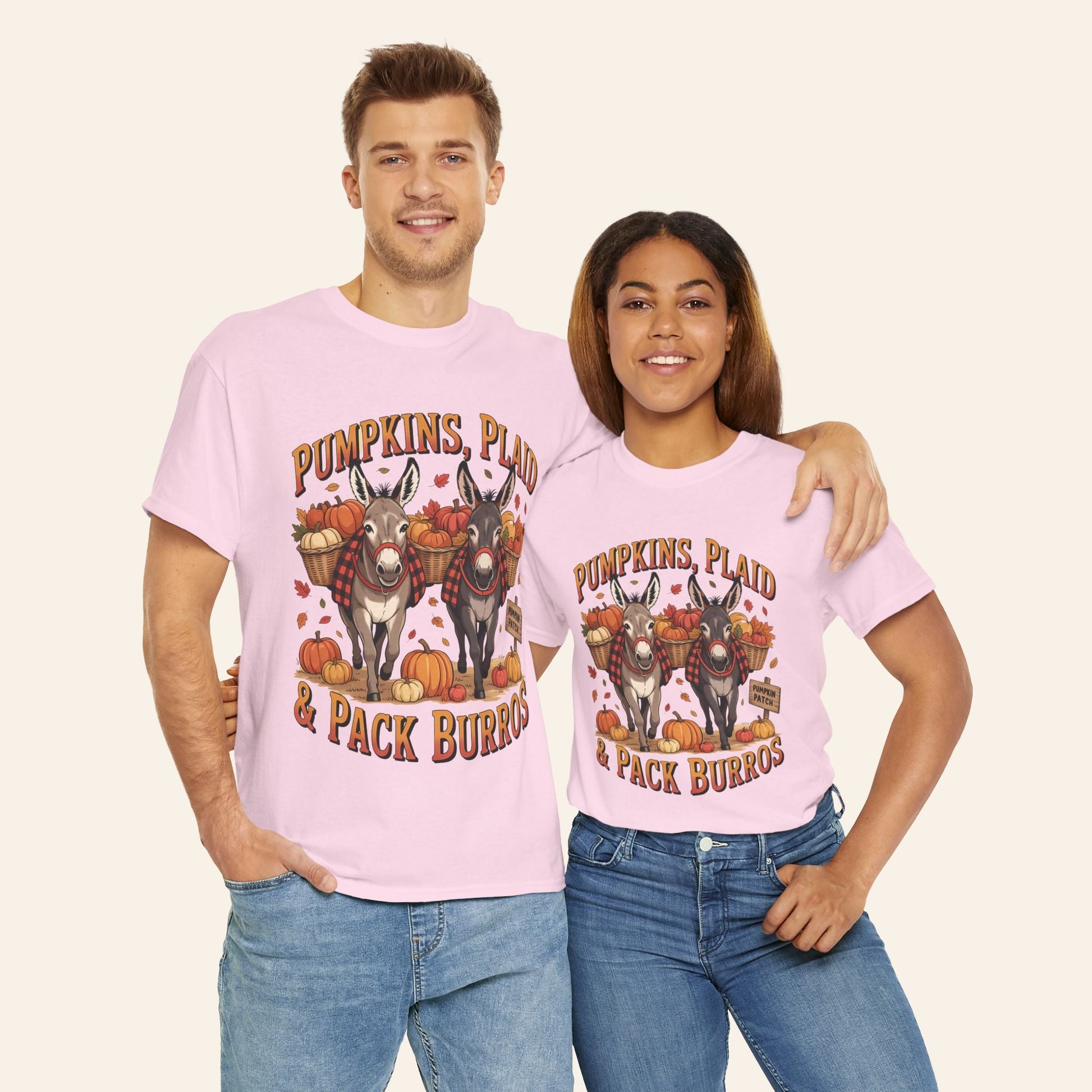 T-Shirt Pumpkins, Plaid, & Pack Burros T-Shirt (Heavy)