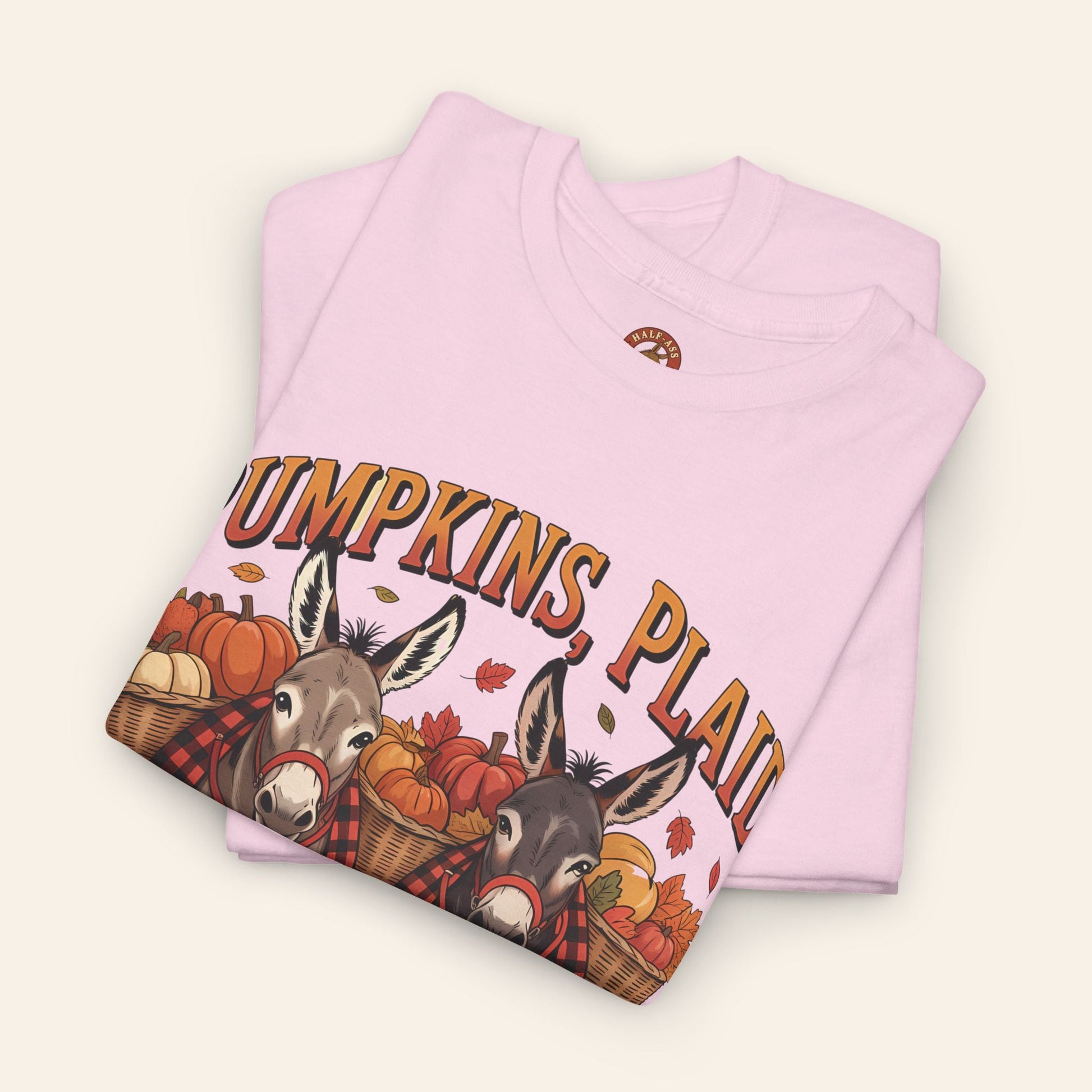 T-Shirt Pumpkins, Plaid, & Pack Burros Unisex Tee