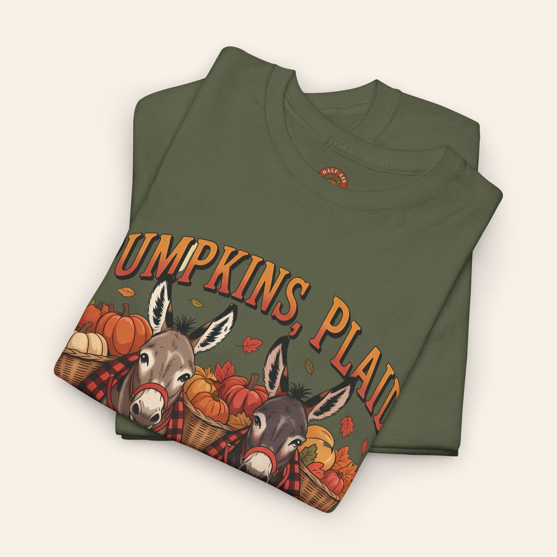 T-Shirt Pumpkins, Plaid, & Pack Burros Unisex Tee