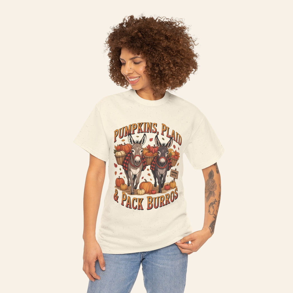 T-Shirt Pumpkins, Plaid, & Pack Burros Unisex Tee