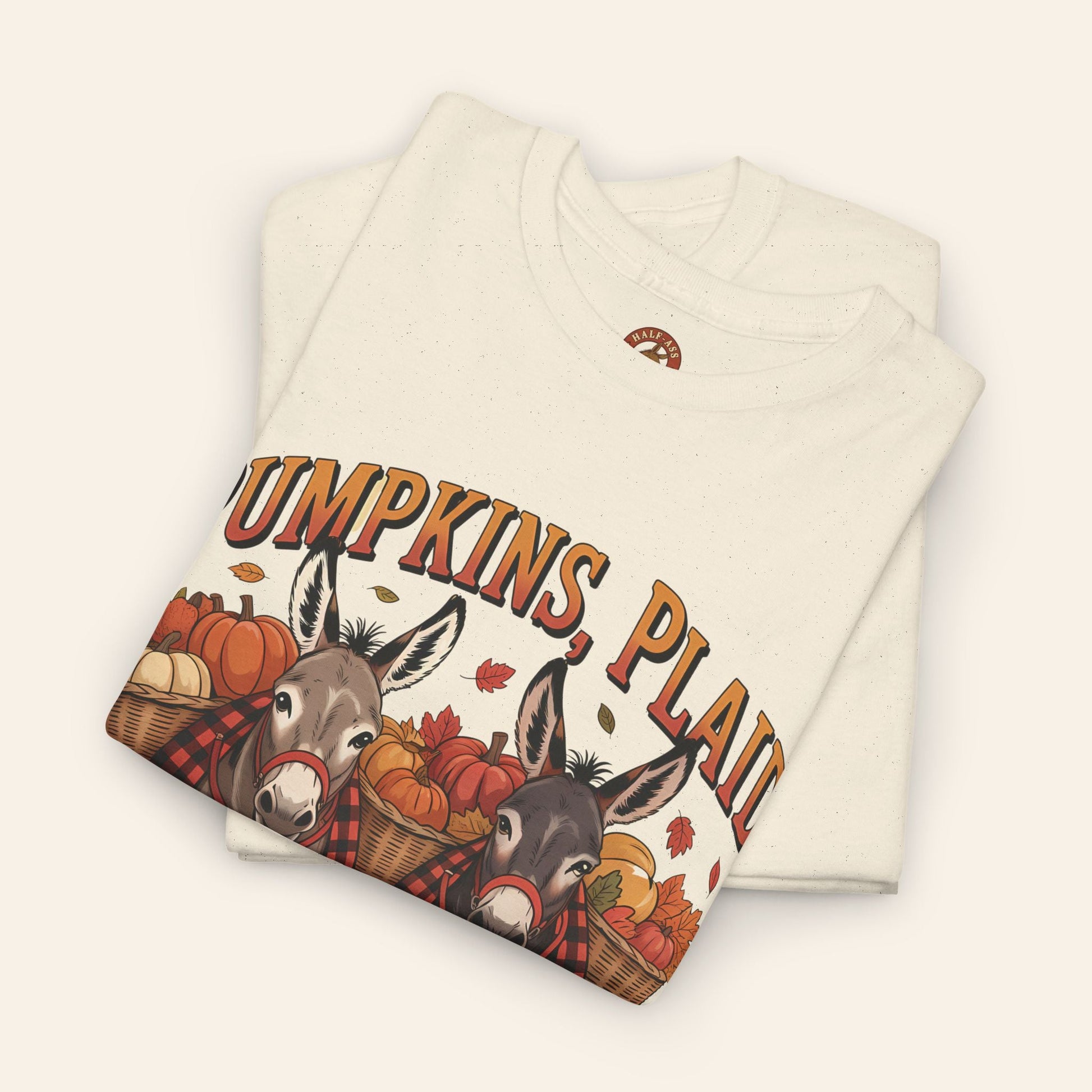 T-Shirt Pumpkins, Plaid, & Pack Burros Unisex Tee