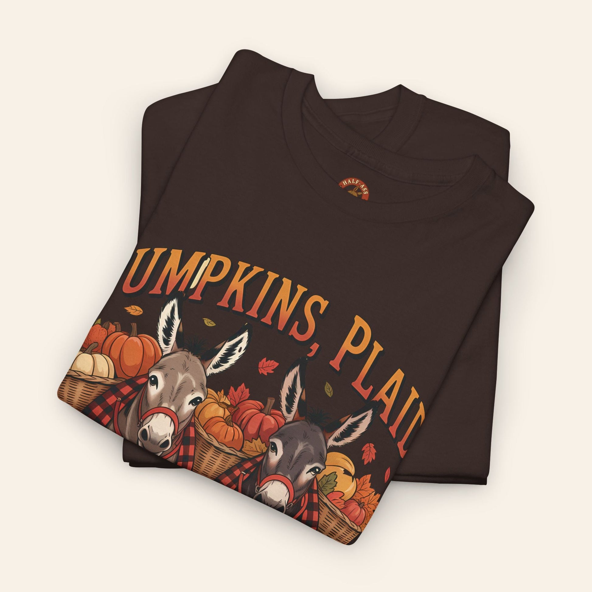 T-Shirt Pumpkins, Plaid, & Pack Burros Unisex Tee
