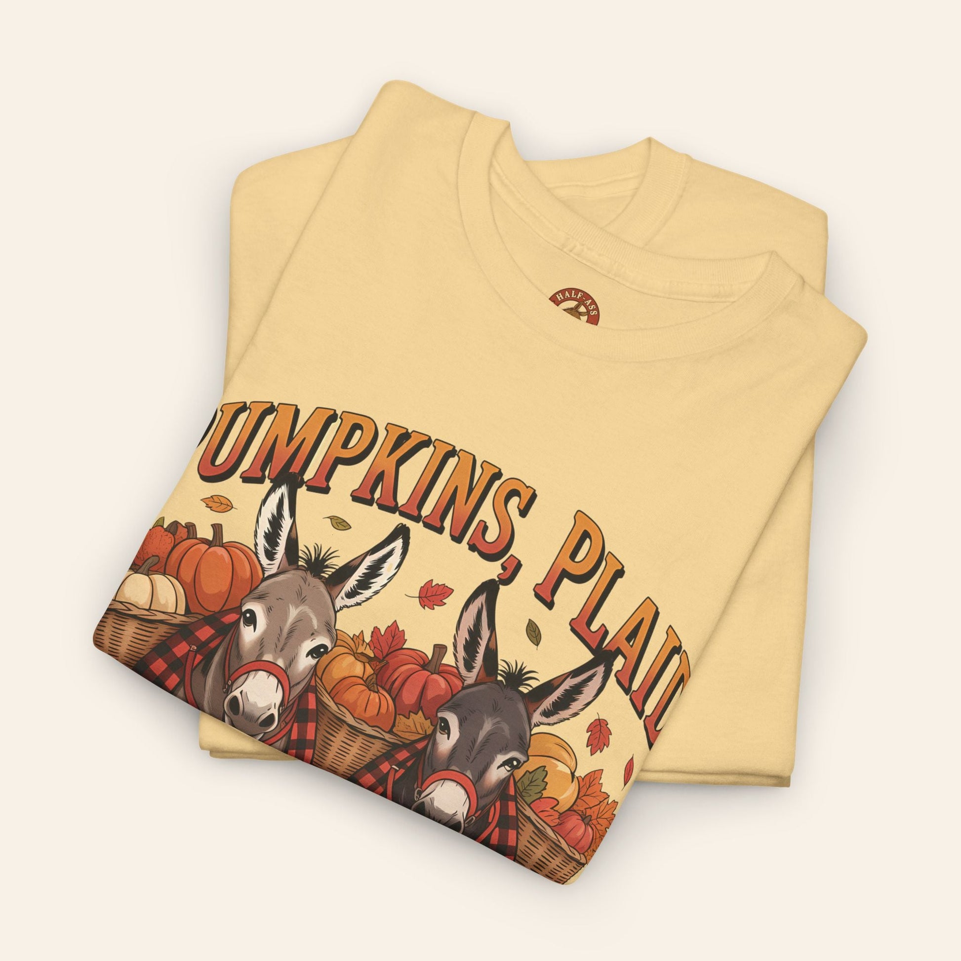 T-Shirt Pumpkins, Plaid, & Pack Burros Unisex Tee