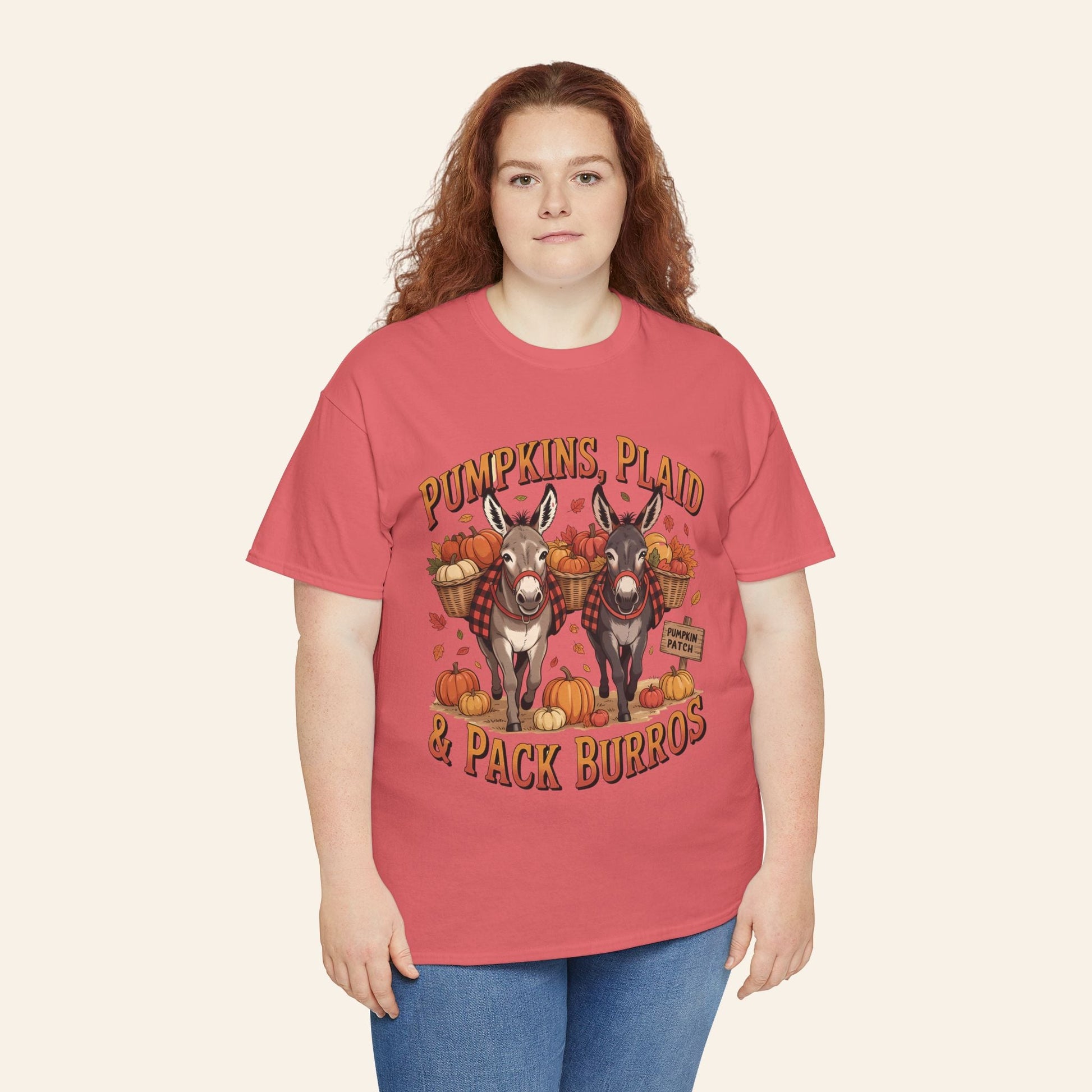 T-Shirt Pumpkins, Plaid, & Pack Burros Unisex Tee