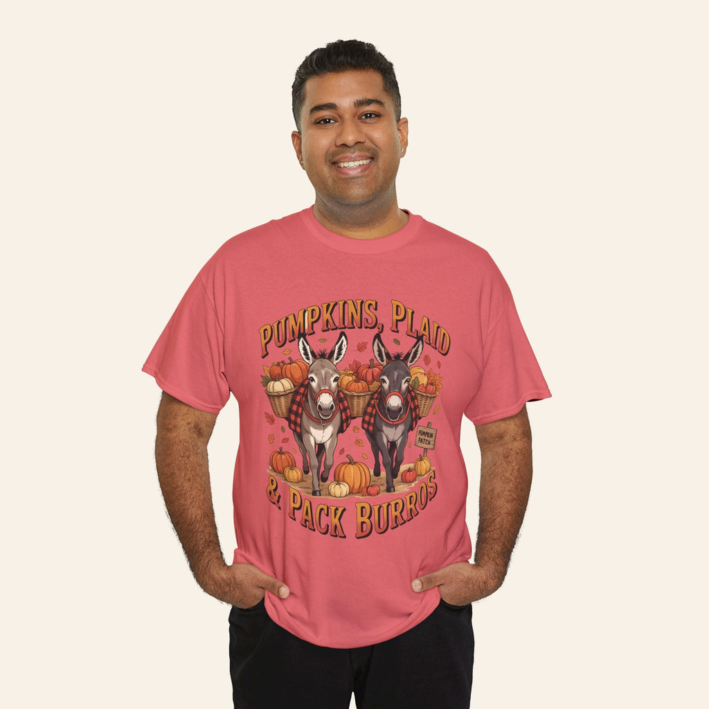 T-Shirt Pumpkins, Plaid, & Pack Burros Unisex Tee