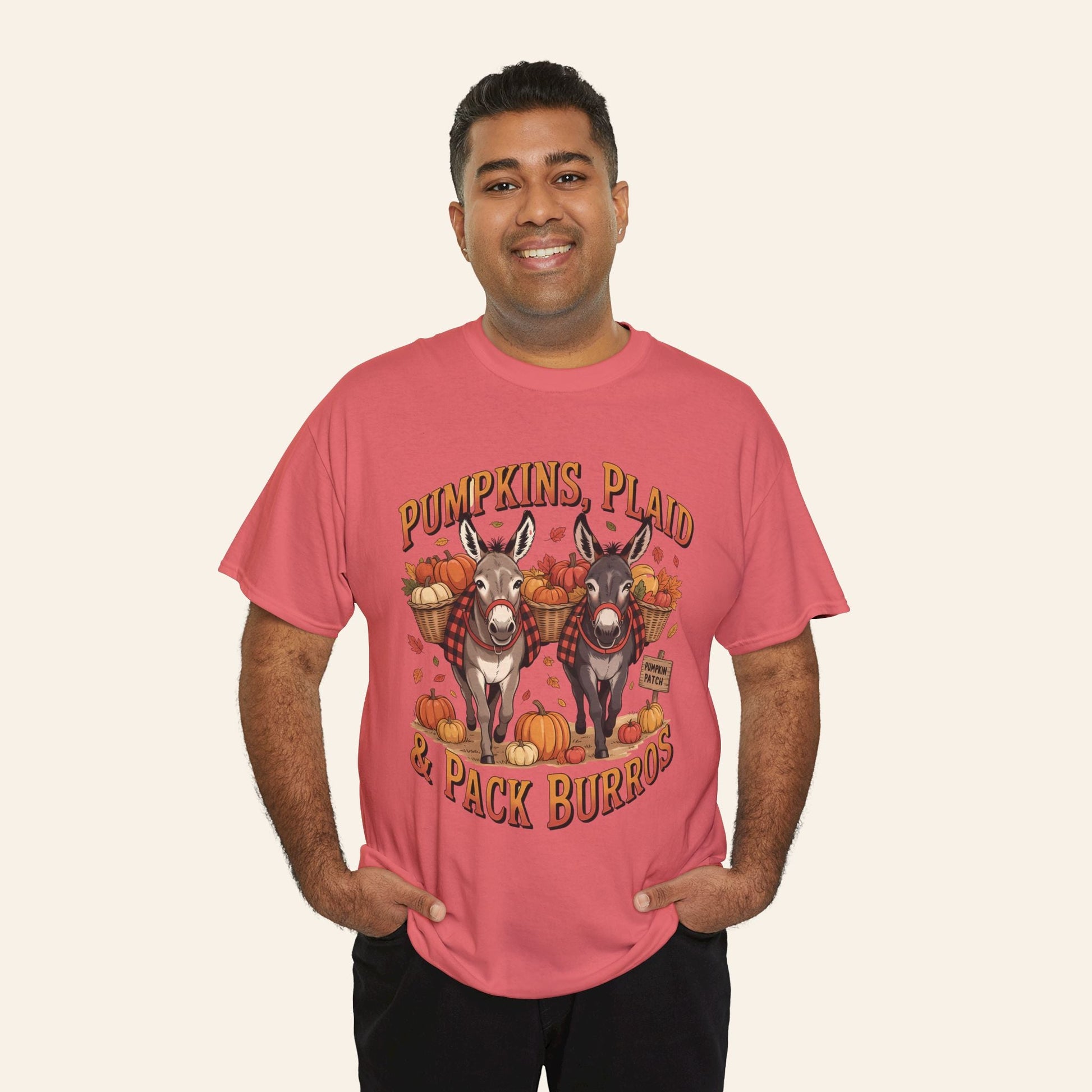 T-Shirt Pumpkins, Plaid, & Pack Burros Unisex Tee