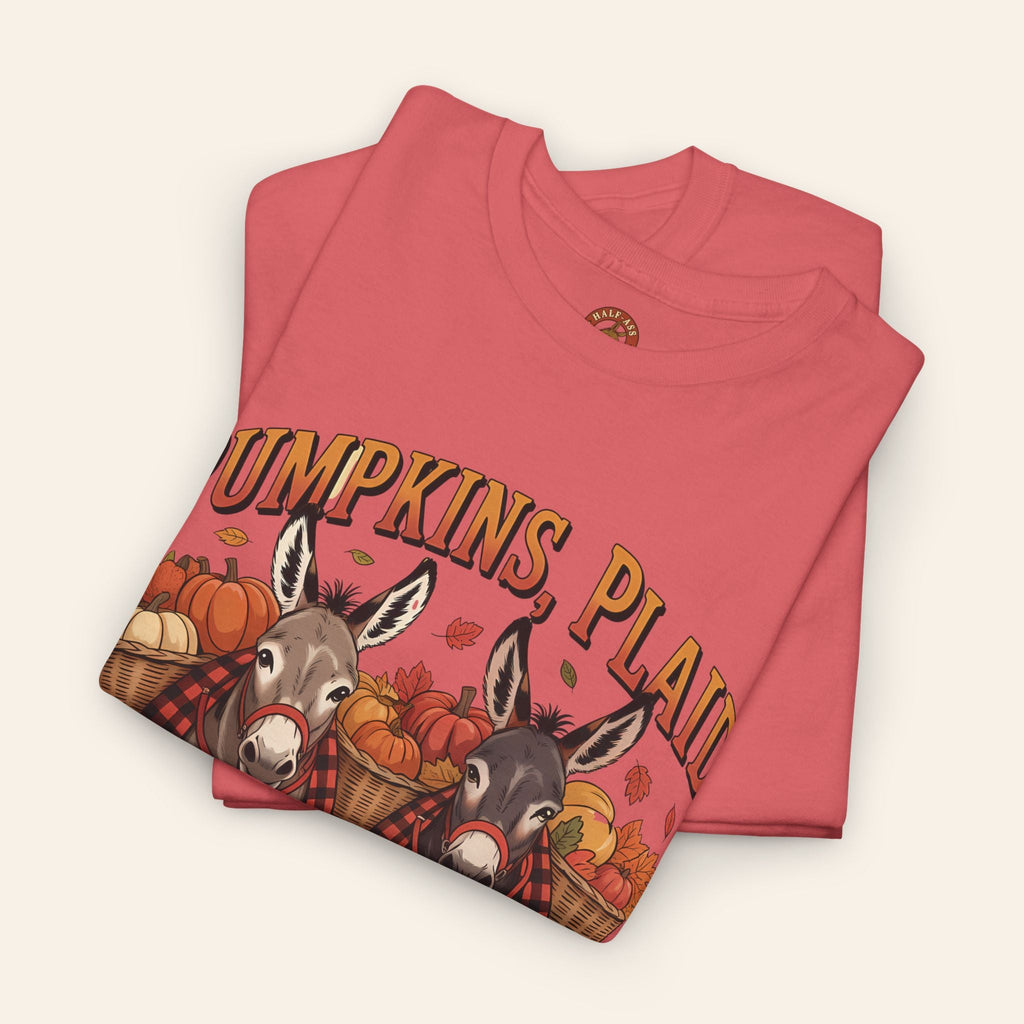 T-Shirt Pumpkins, Plaid, & Pack Burros Unisex Tee