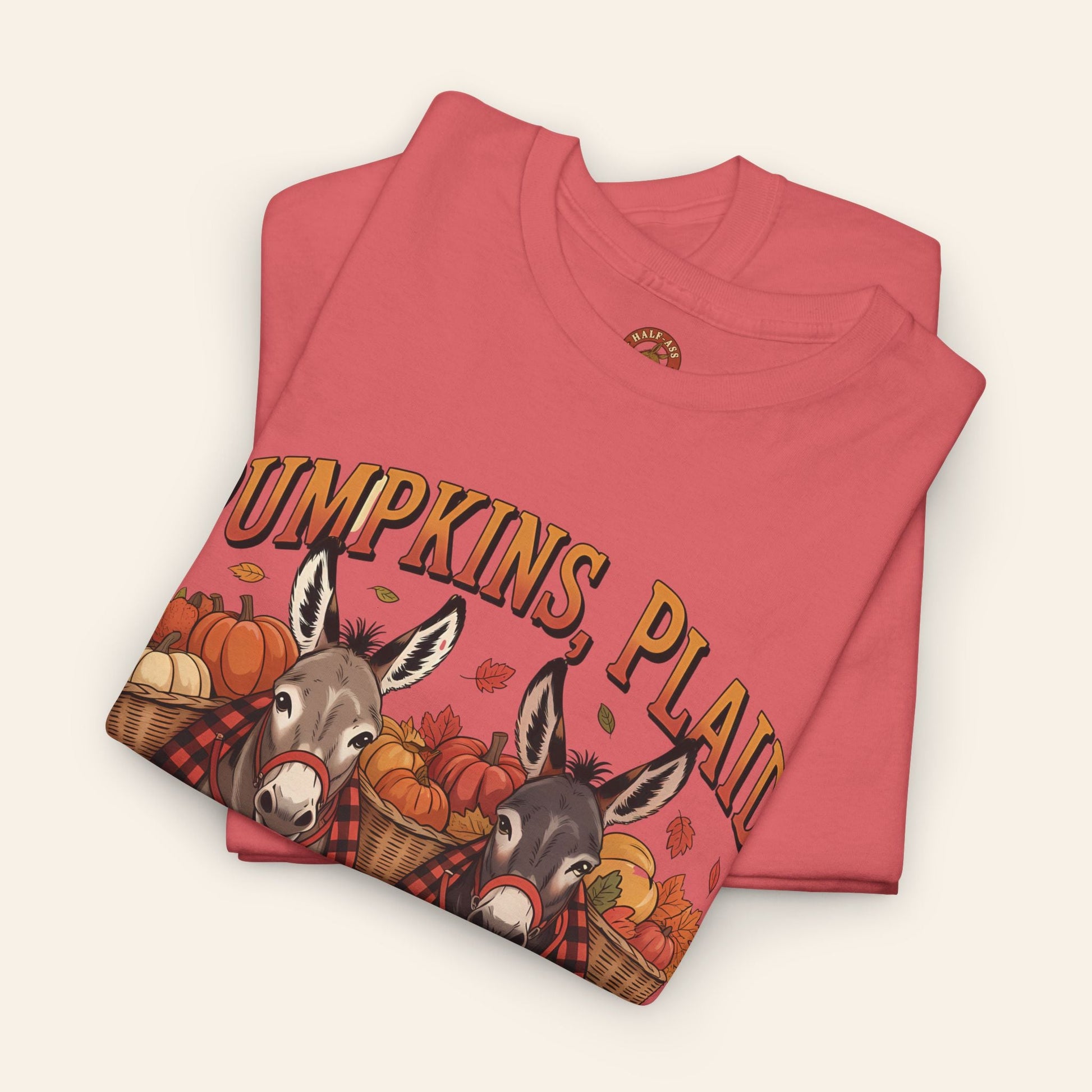 T-Shirt Pumpkins, Plaid, & Pack Burros Unisex Tee