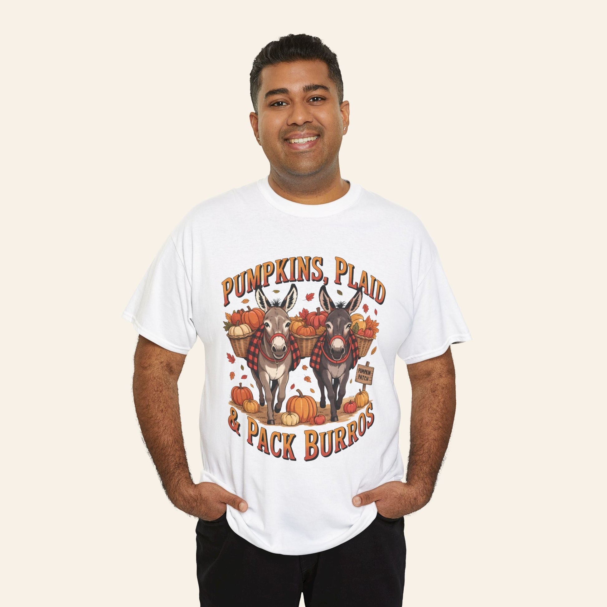T-Shirt Pumpkins, Plaid, & Pack Burros Unisex Tee