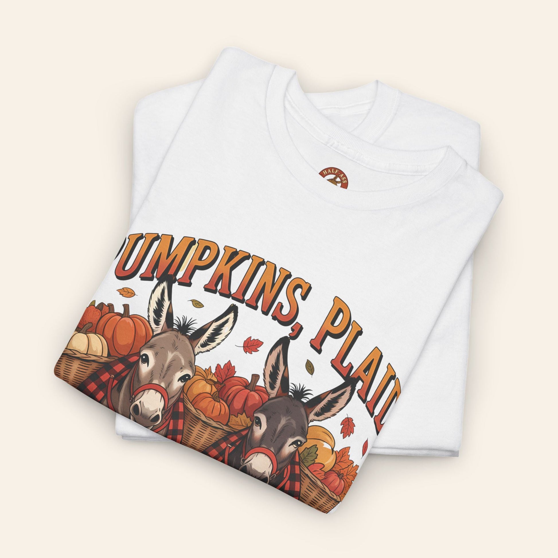 T-Shirt Pumpkins, Plaid, & Pack Burros Unisex Tee