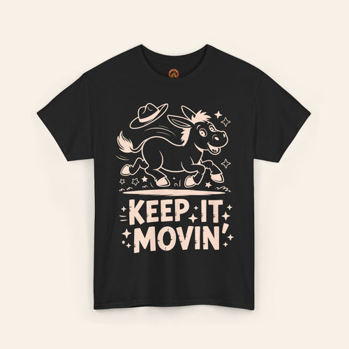 T-Shirt Keep It Movin' Unisex Heavy Cotton Tee (Dark Colors) Black / S