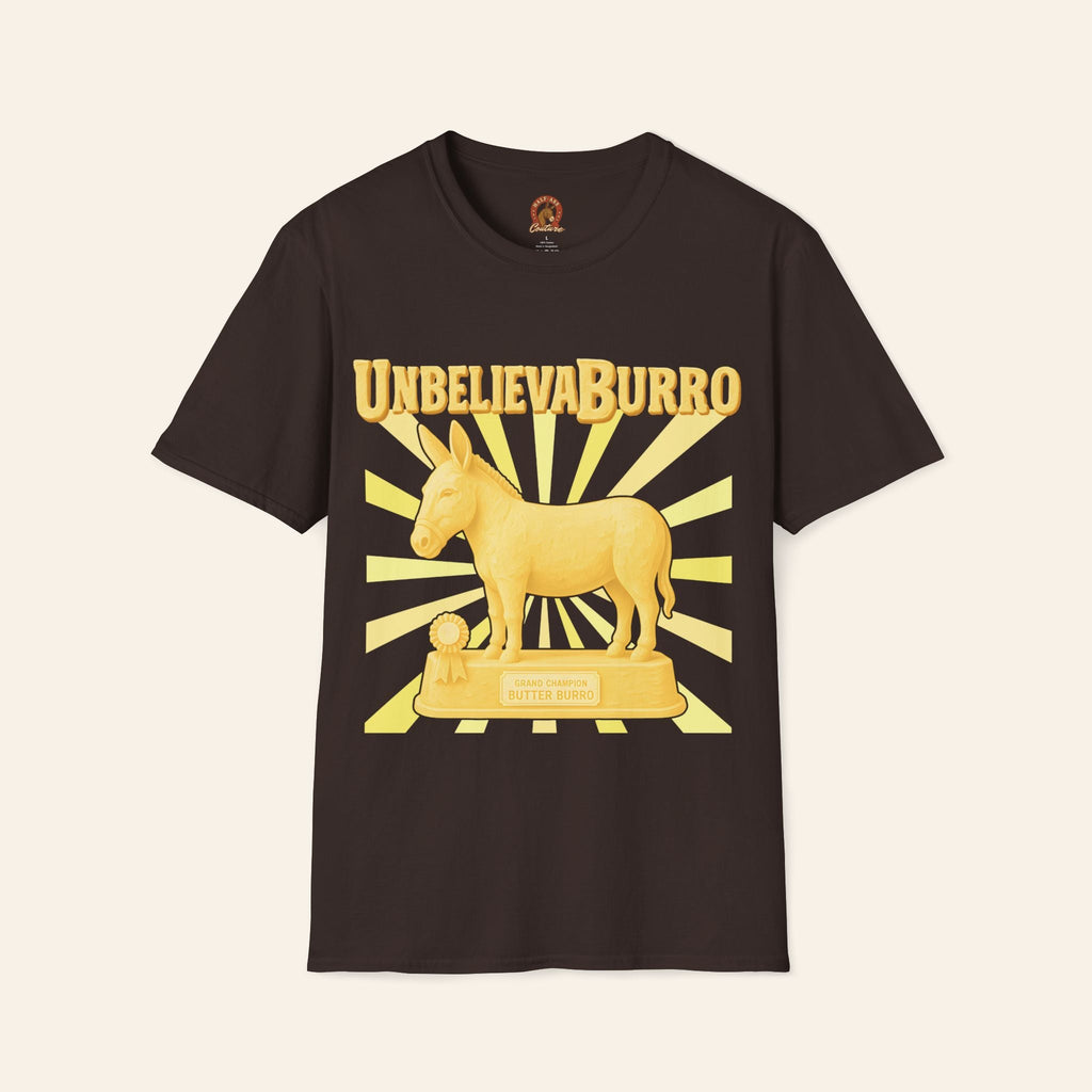 T-Shirt UnbelievaBurro T-Shirt – County Fair Butter Donkey Tee for Animal Lovers Dark Chocolate / S