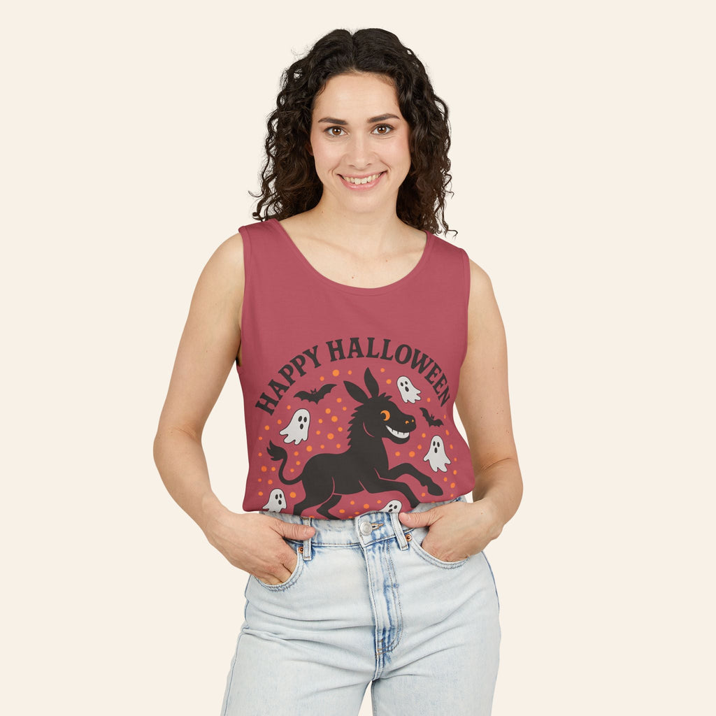 Tank Top Happy Halloween Spooky Donkey Tank Top