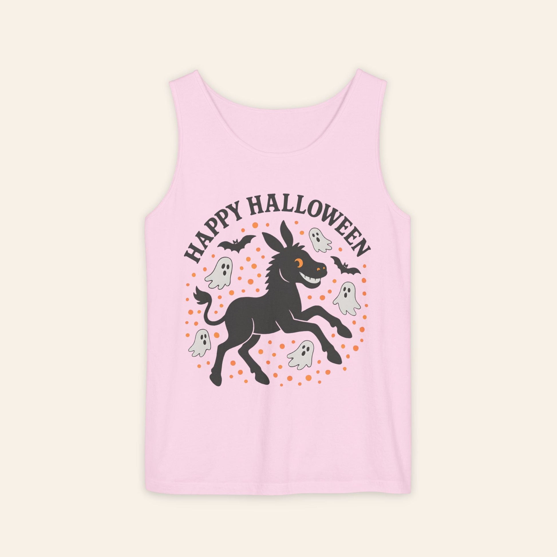 Tank Top Happy Halloween Spooky Donkey Tank Top Blossom / S